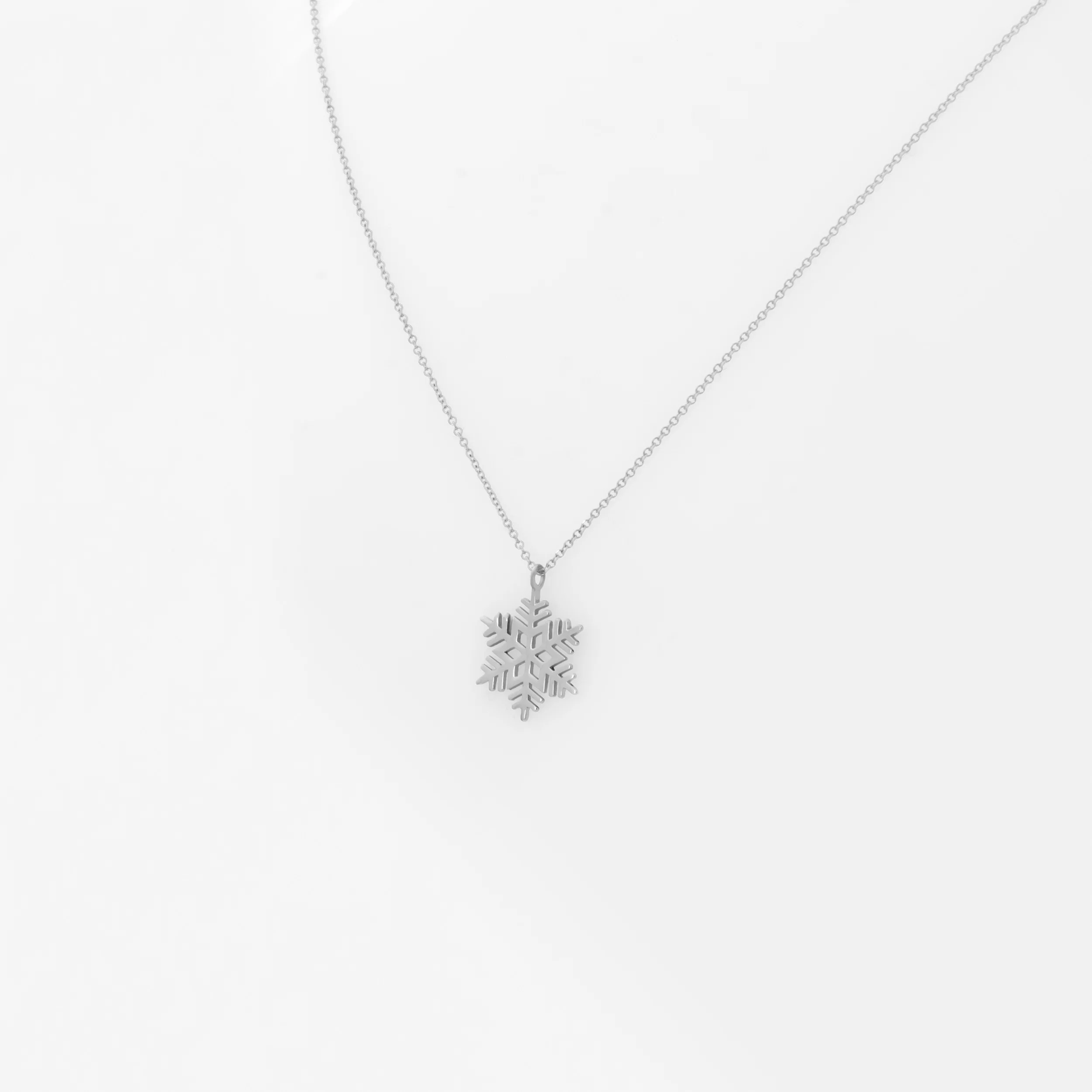 Snowflake 14k Gold Vermeil Necklace — additional product image 5 from AntEva Crafts