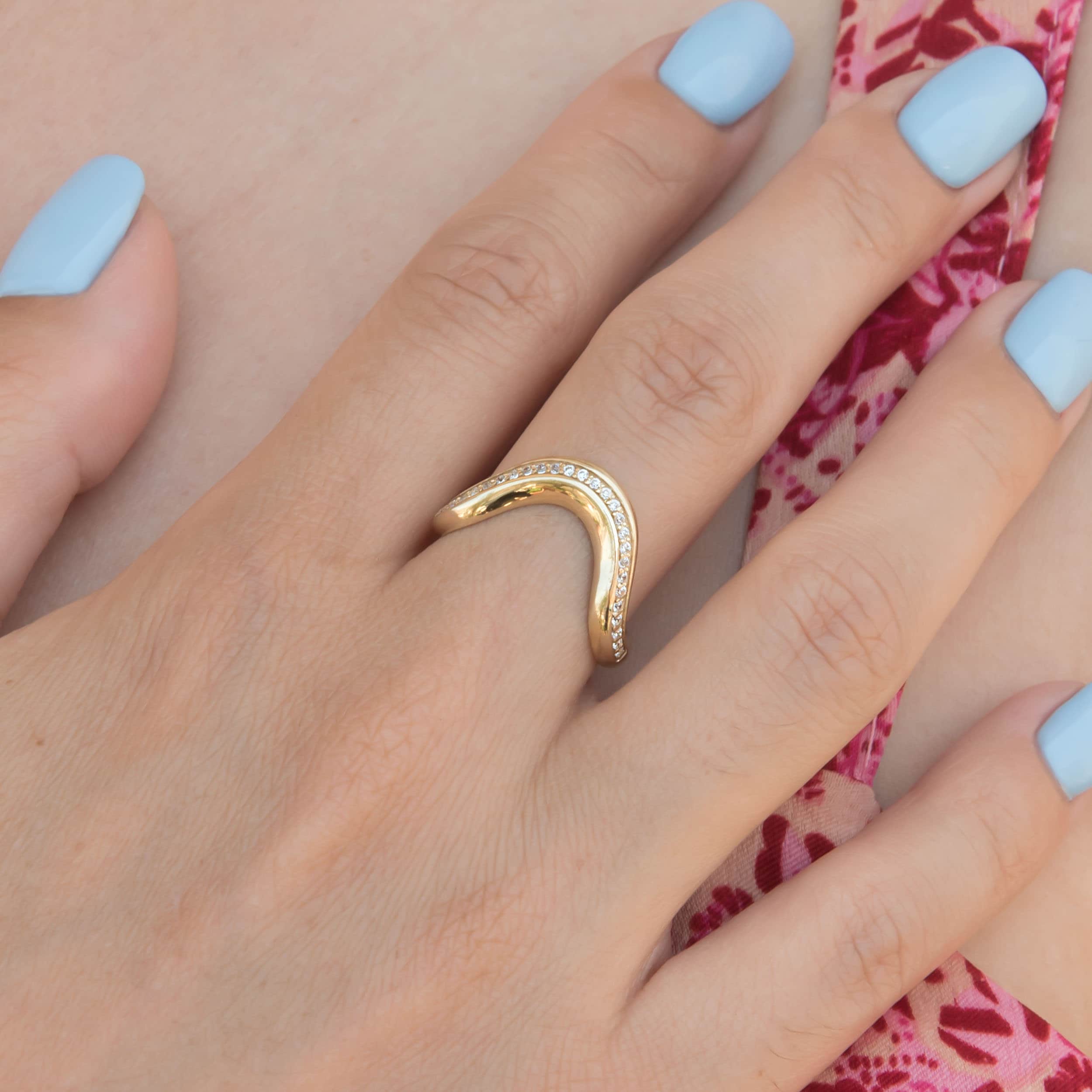 Wavy Diamond Ring — additional product image 5 from AntEva Crafts