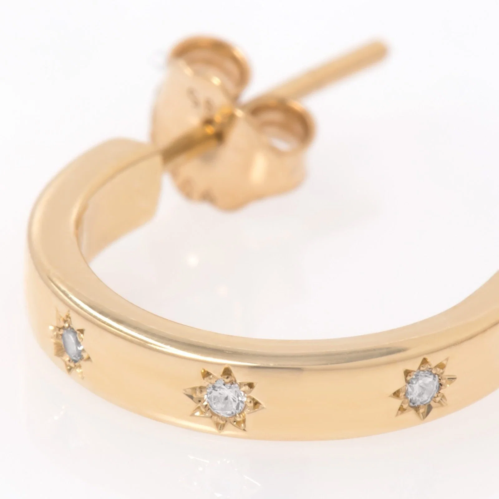 North Star Diamond Hoop Earrings — additional product image 7 from AntEva Crafts