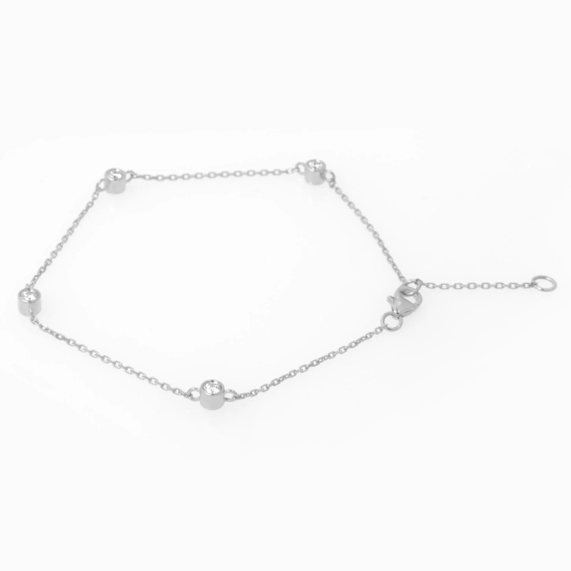 Diamond Solitaire Bracelet with 8 Diamonds — additional product image 8 from AntEva Crafts