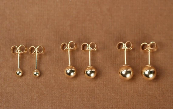 Tiny Ball Earrings — additional product image 6 from AntEva Crafts