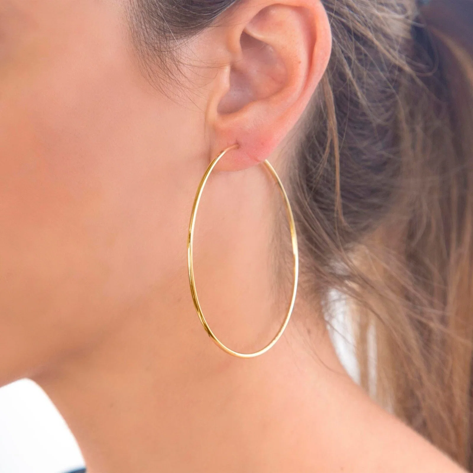 Large Classic Hoop Earrings — additional product image 2 from AntEva Crafts