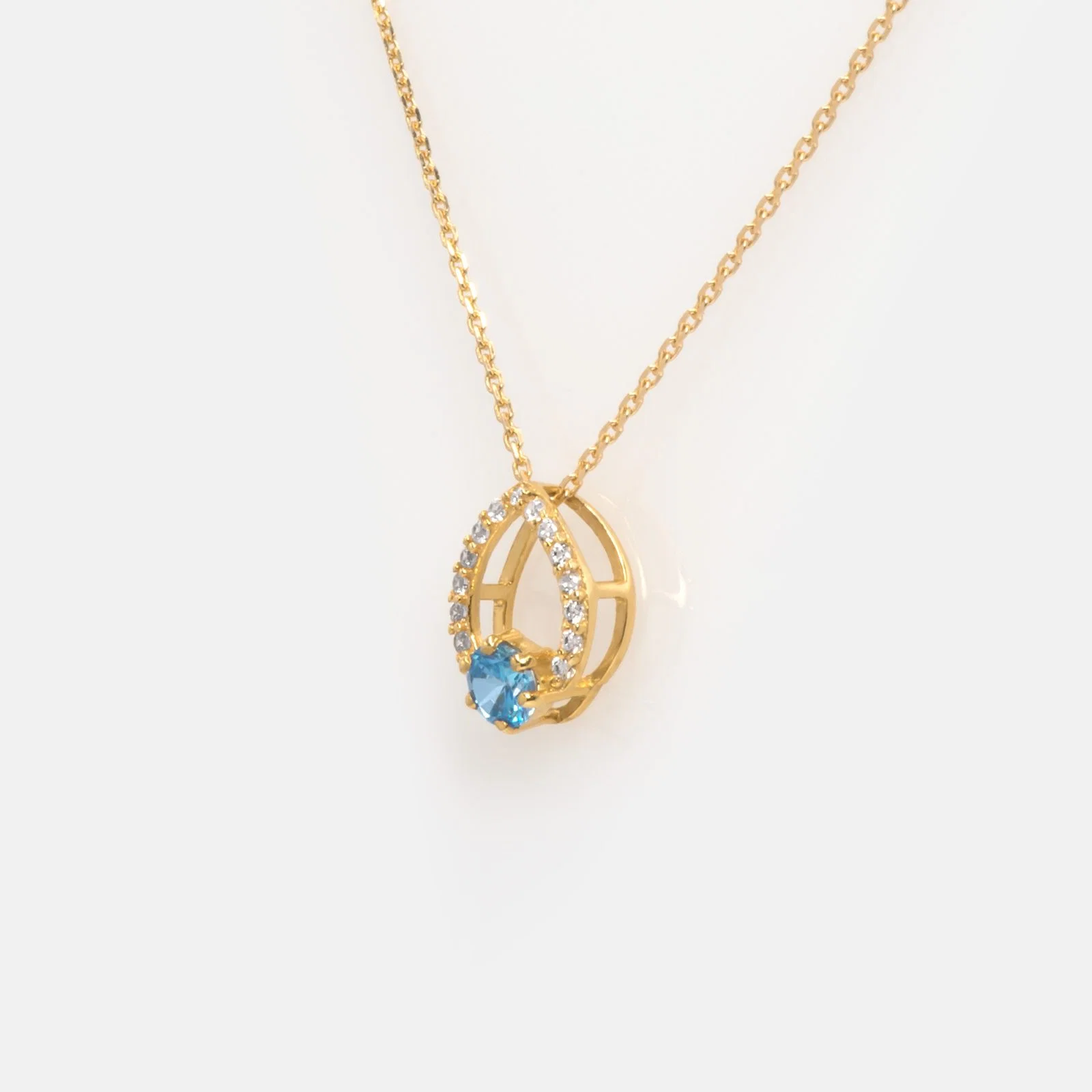 Teardrop Pear Gemstone Necklace — additional product image 4 from AntEva Crafts