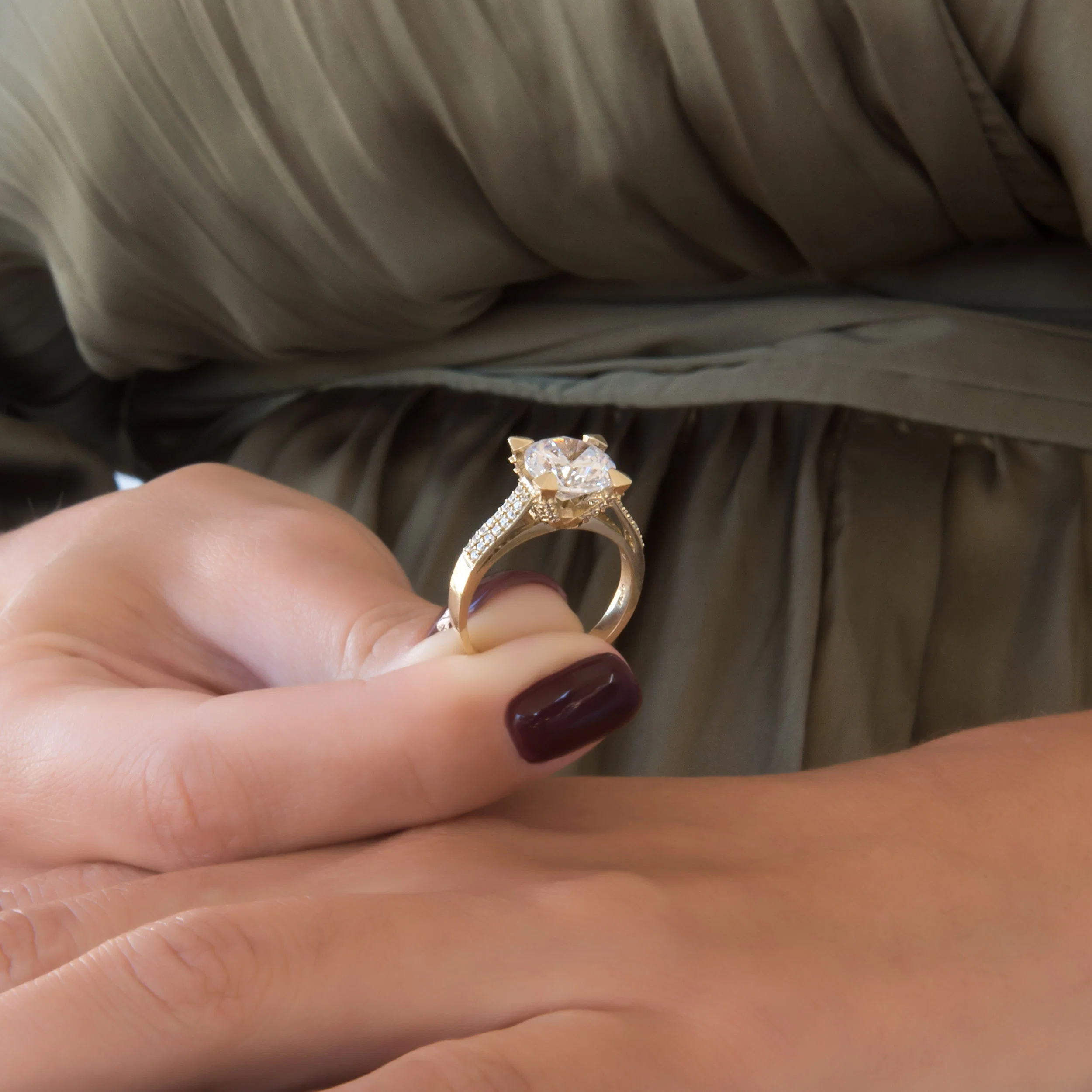 Luxury Gold Solitaire Ring — additional product image 4 from AntEva Crafts