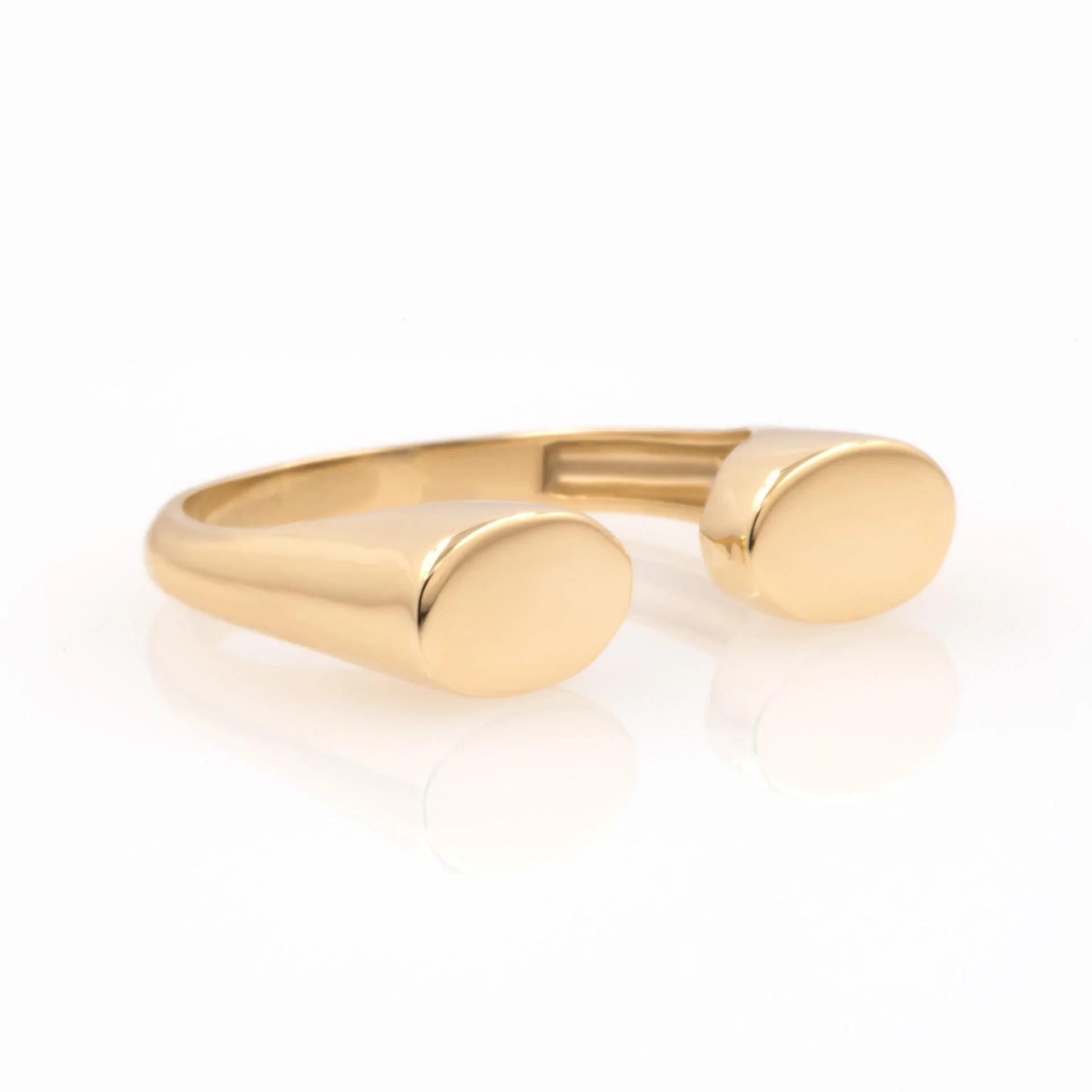 Chunky Open 14k Gold Vermeil Ring — additional product image 3 from AntEva Crafts