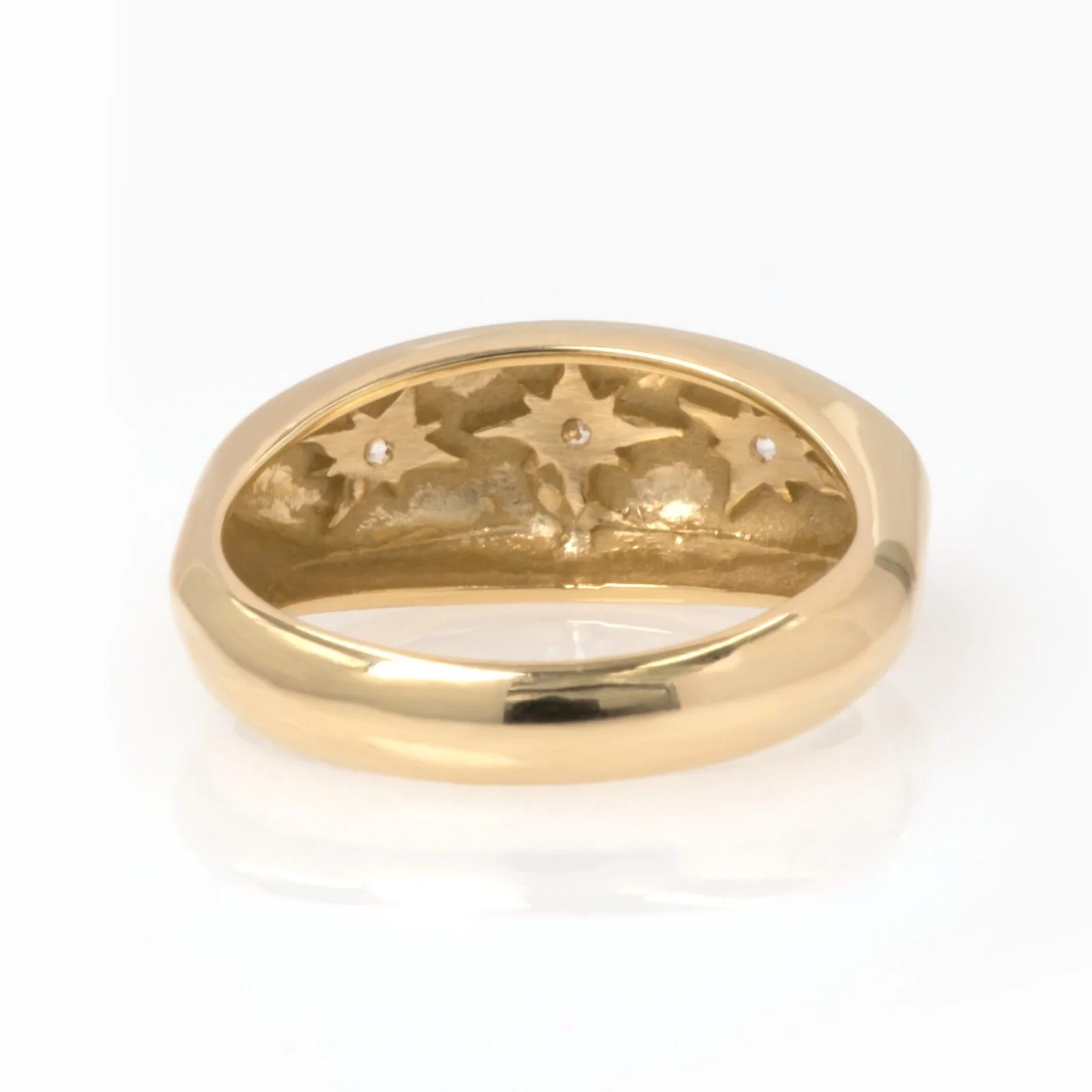 Diamond North Star Ring with 3 Diamonds — additional product image 8 from AntEva Crafts