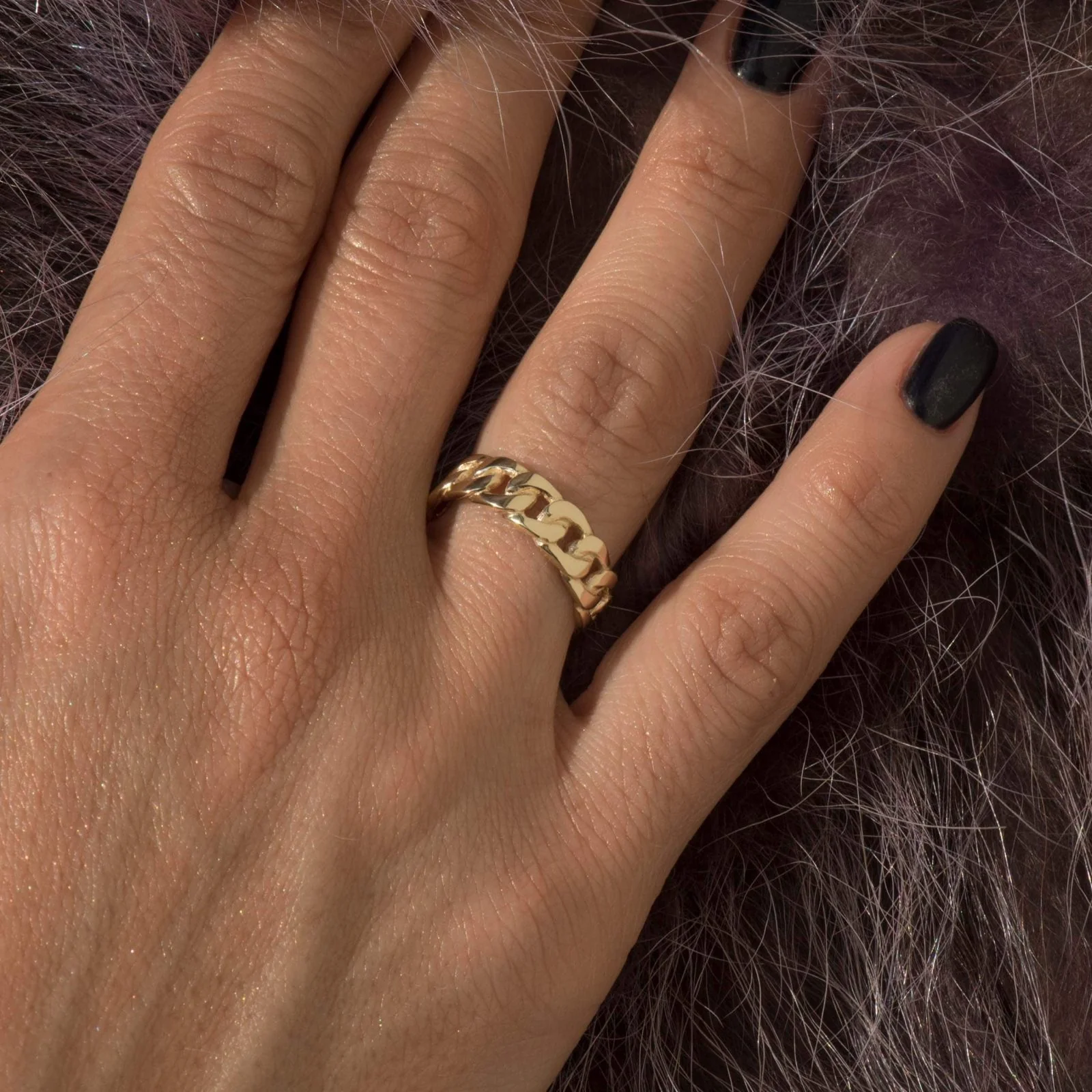 Curb Chain Ring — additional product image 2 from AntEva Crafts