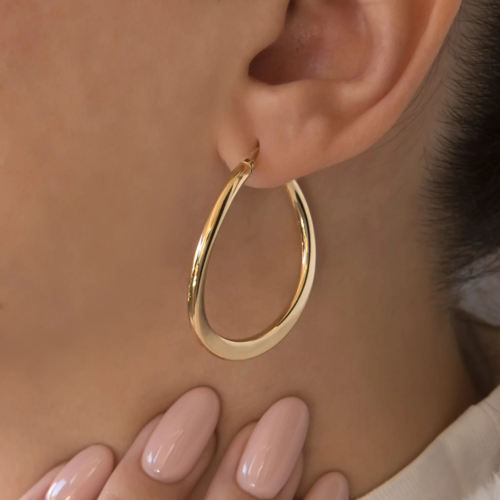 Wavy Mobius Hoop Earrings — additional product image 2 from AntEva Crafts