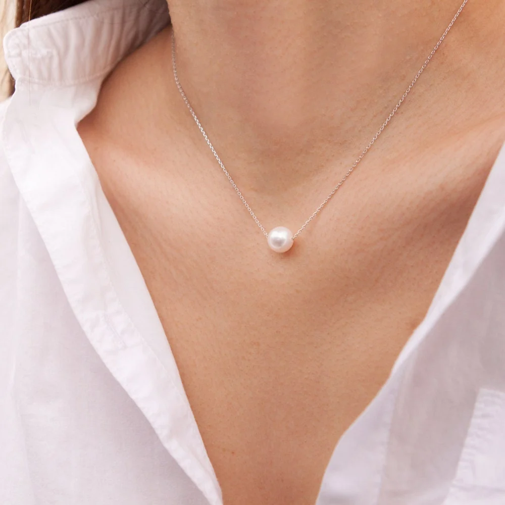 Floating Pearl Necklace — additional product image 4 from AntEva Crafts