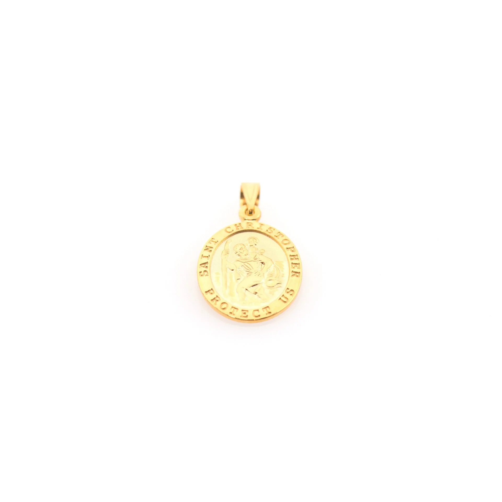 S.Christopher Circle Pendant Necklace — additional product image 5 from AntEva Crafts