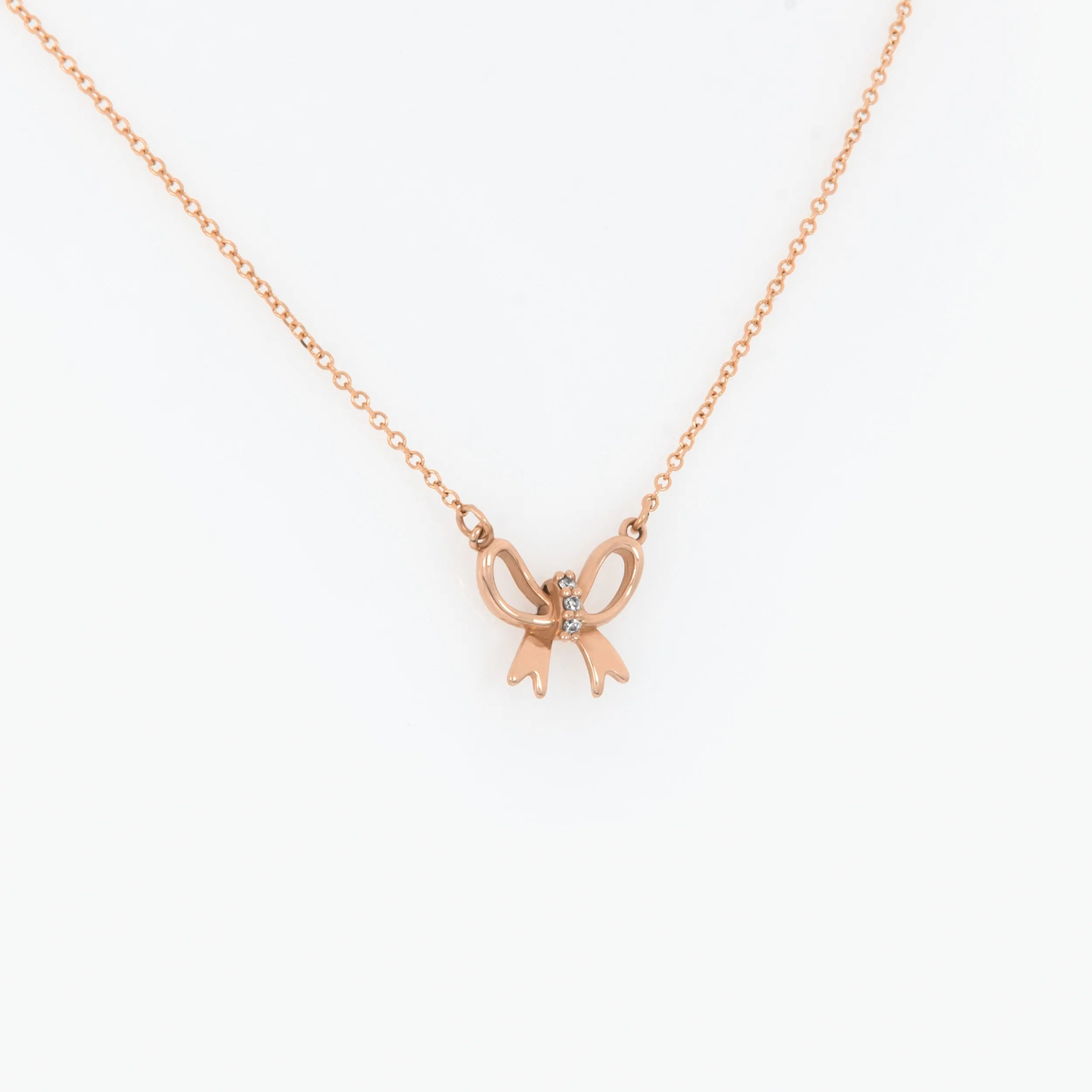 Dainty Diamond Bow Necklace — additional product image 5 from AntEva Crafts