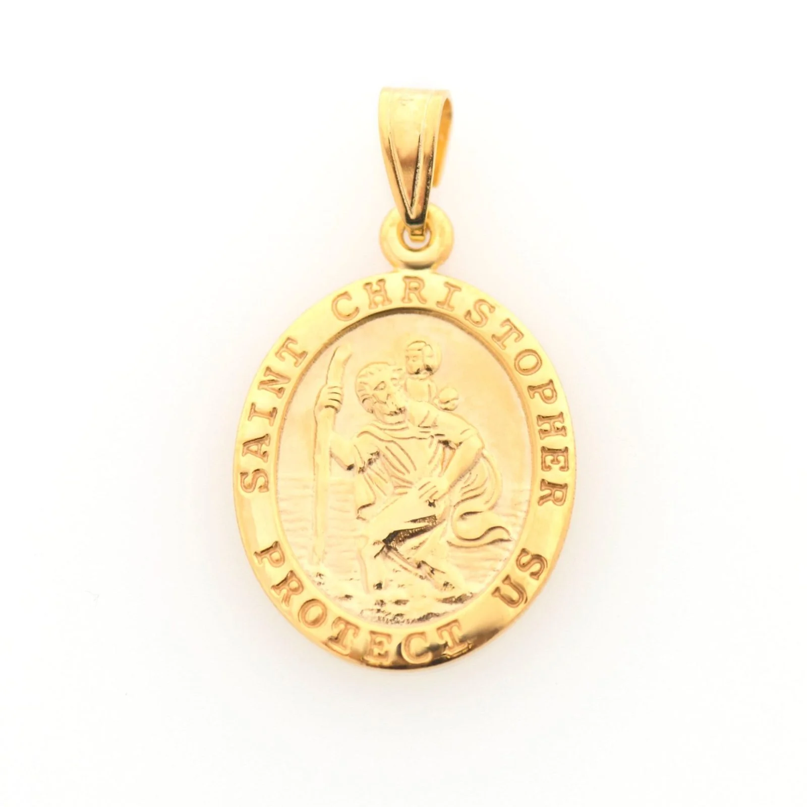 S.Christopher Oval Pendant Necklace