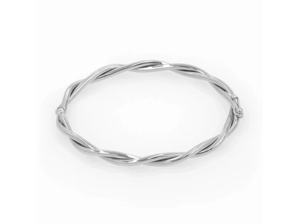 Oval Hinged Braided Bangle — additional product image 6 from AntEva Crafts