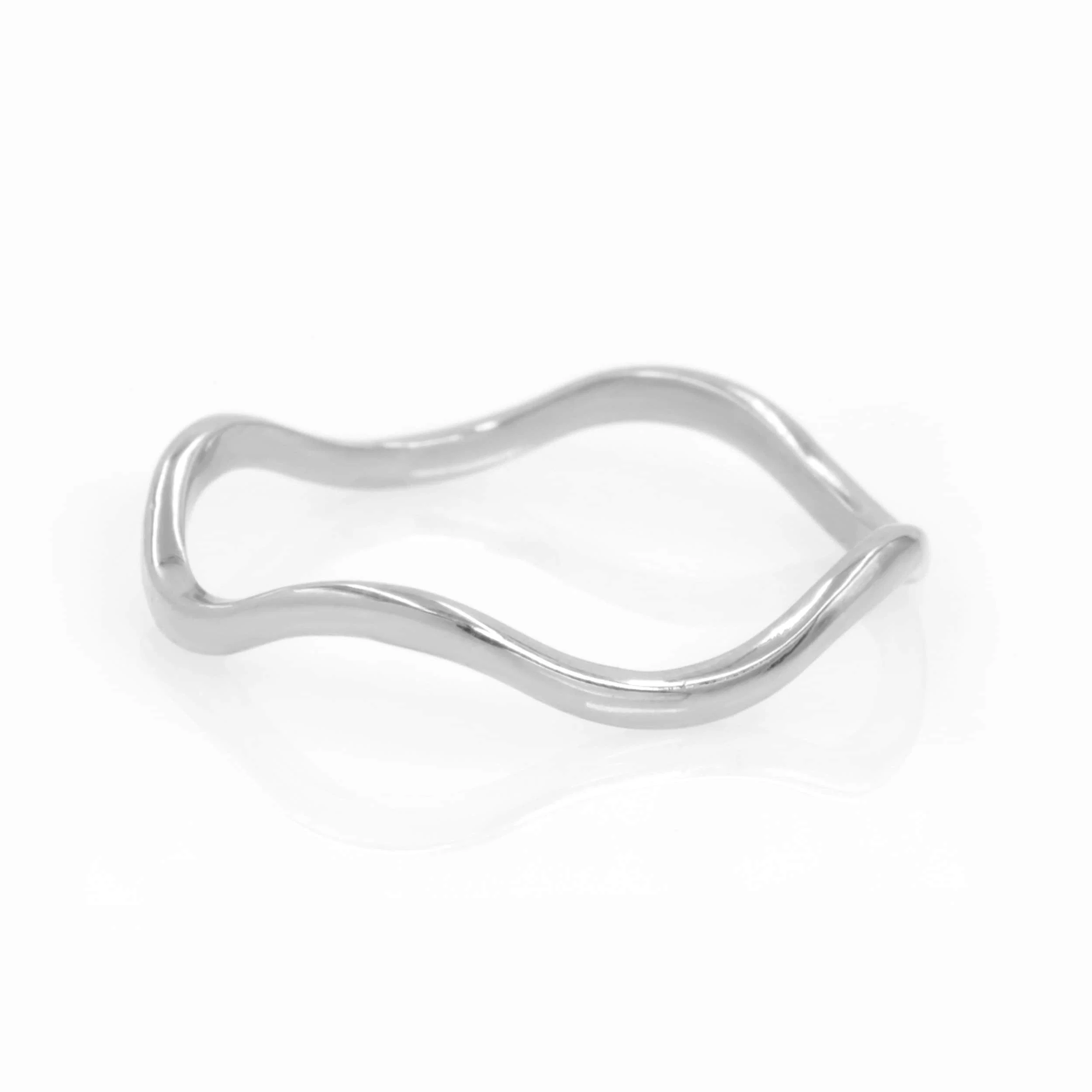Thin Wave Curved Ripple Ring — additional product image 6 from AntEva Crafts