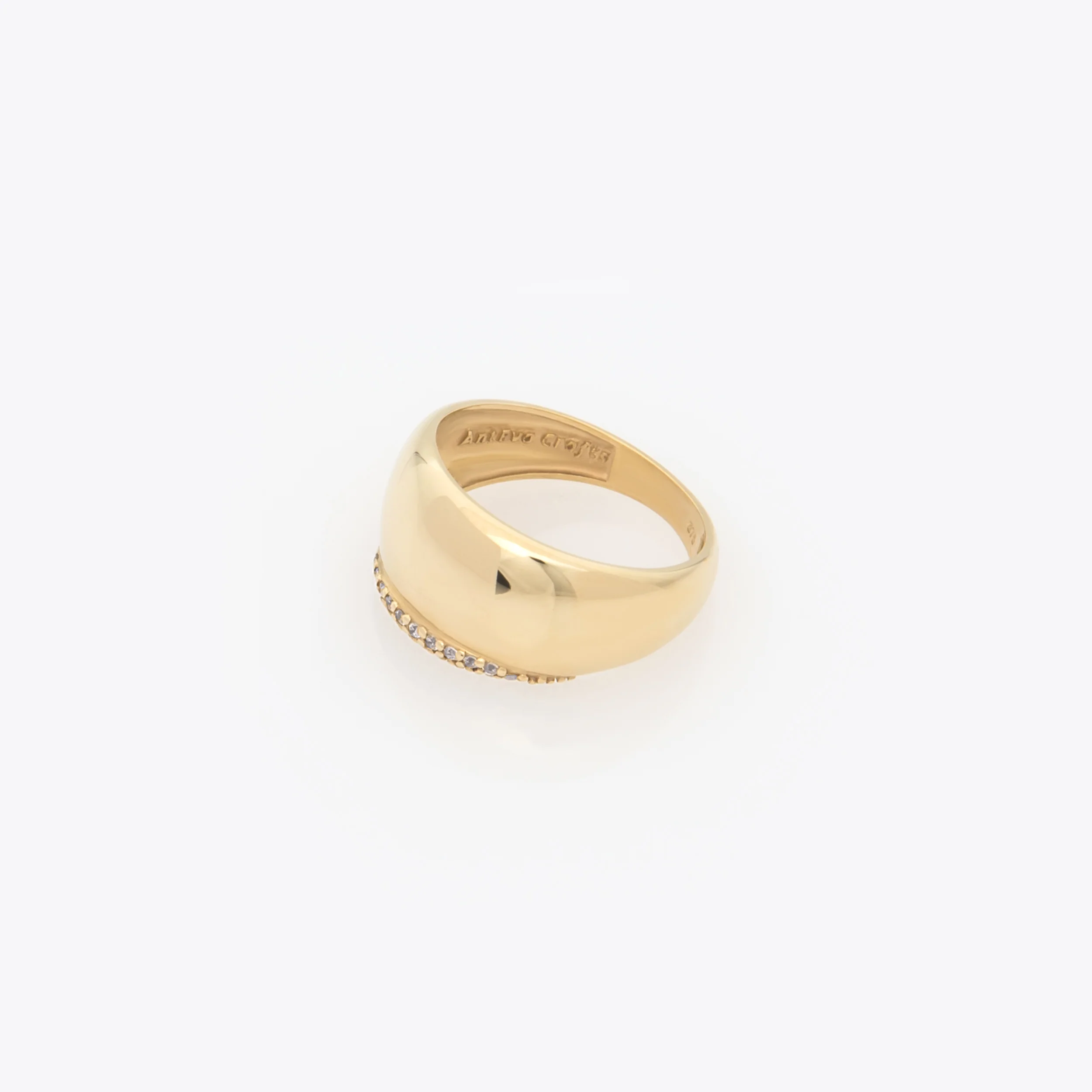 Wide Dome Diamond Ring — additional product image 3 from AntEva Crafts
