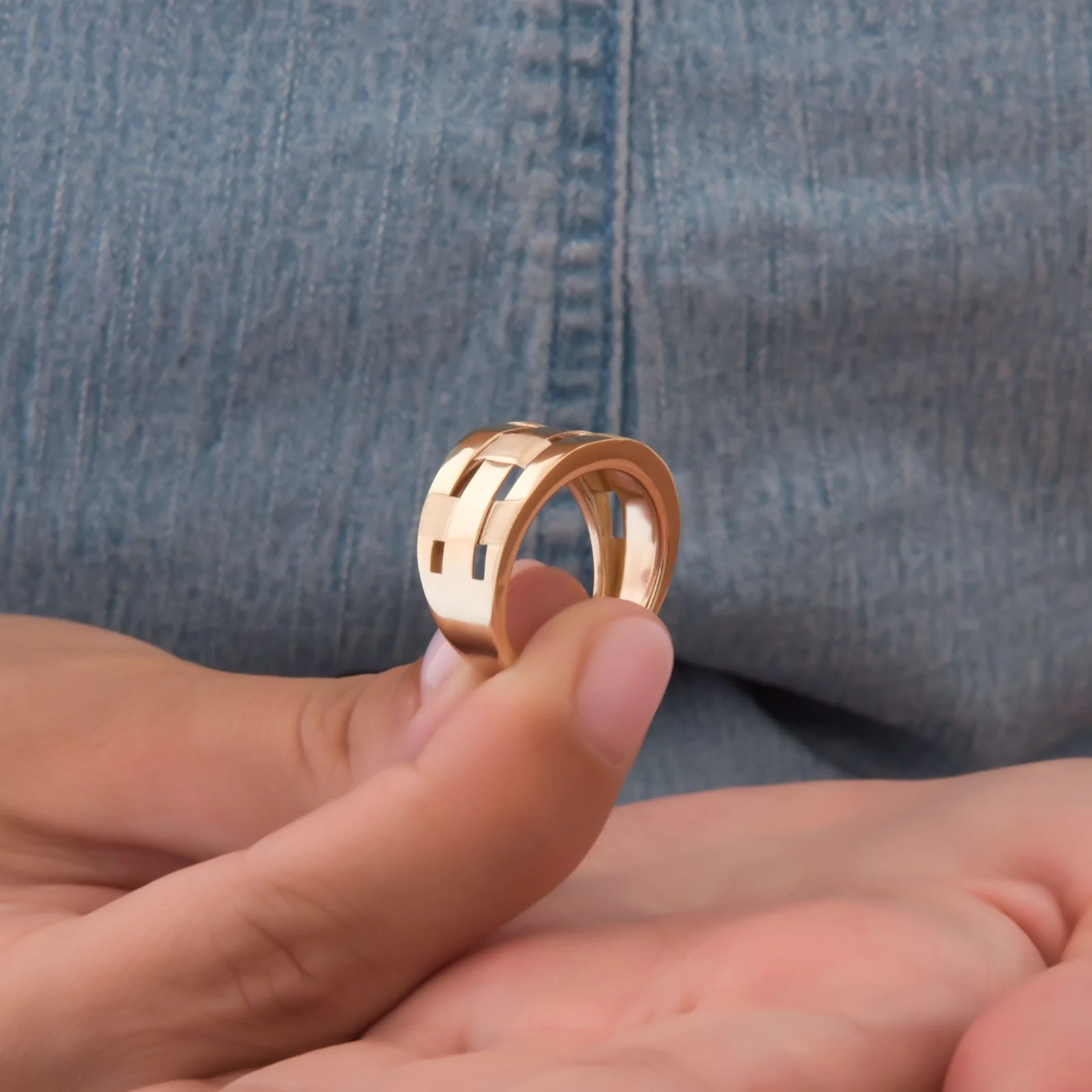 Chunky Bright-Matte Ring — additional product image 3 from AntEva Crafts