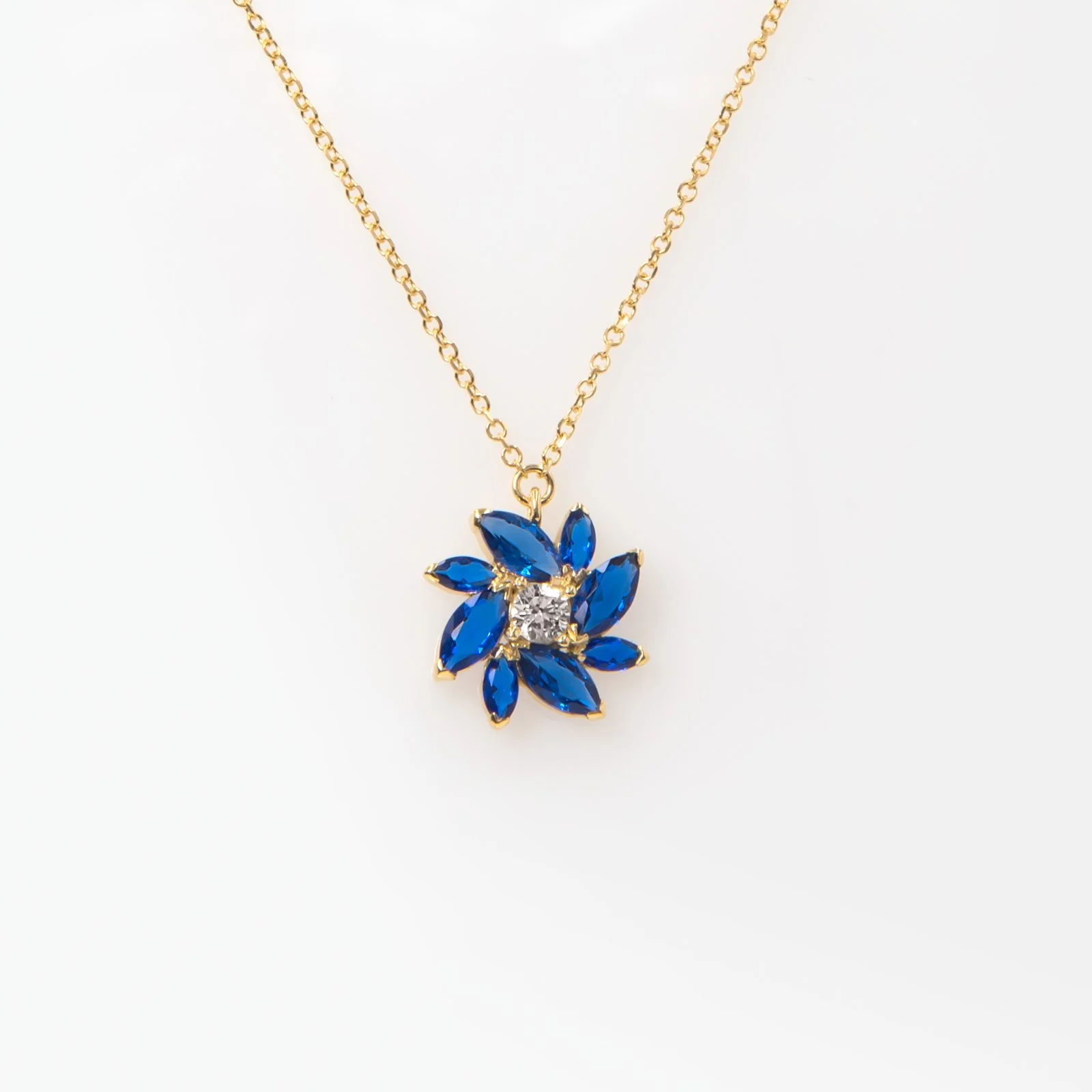 Flower Gemstone Necklace