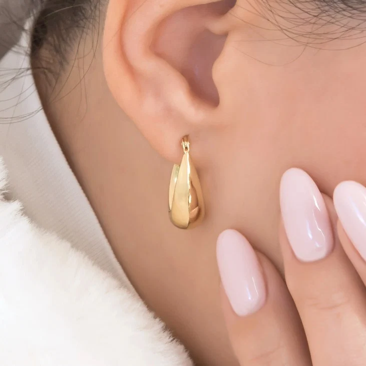 Gold Hailey Drop Earrings — additional product image 6 from AntEva Crafts
