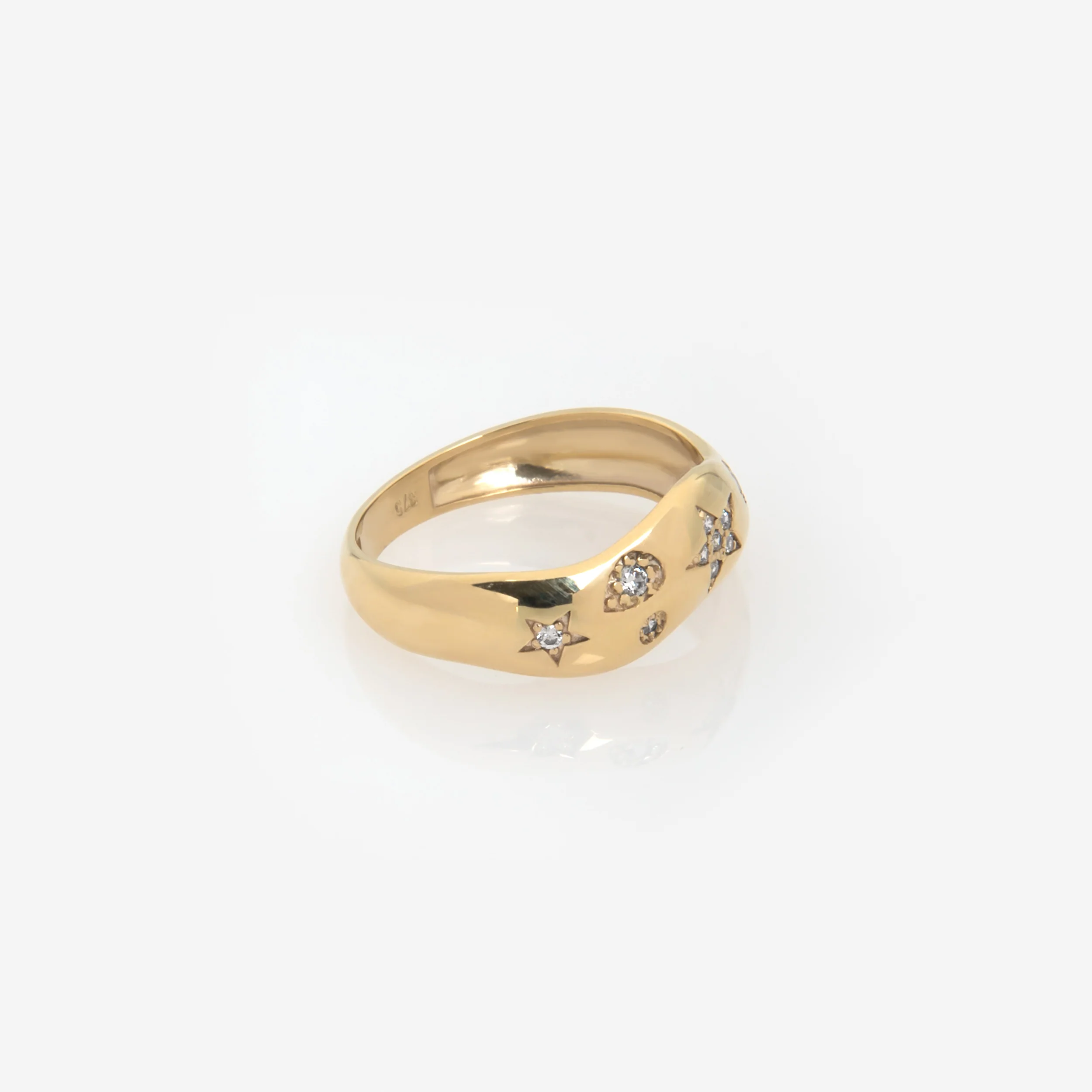 Celestial Wavy Diamond Ring — additional product image 3 from AntEva Crafts