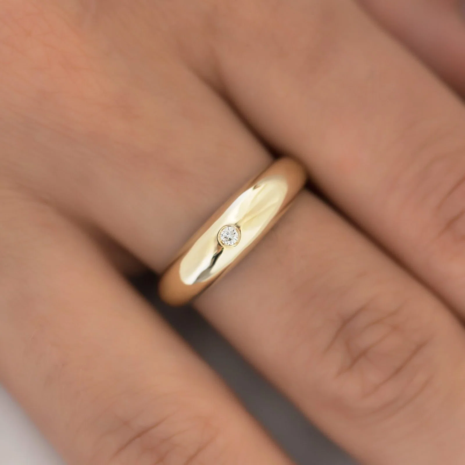 Solitaire Diamond Dome Ring — additional product image 3 from AntEva Crafts