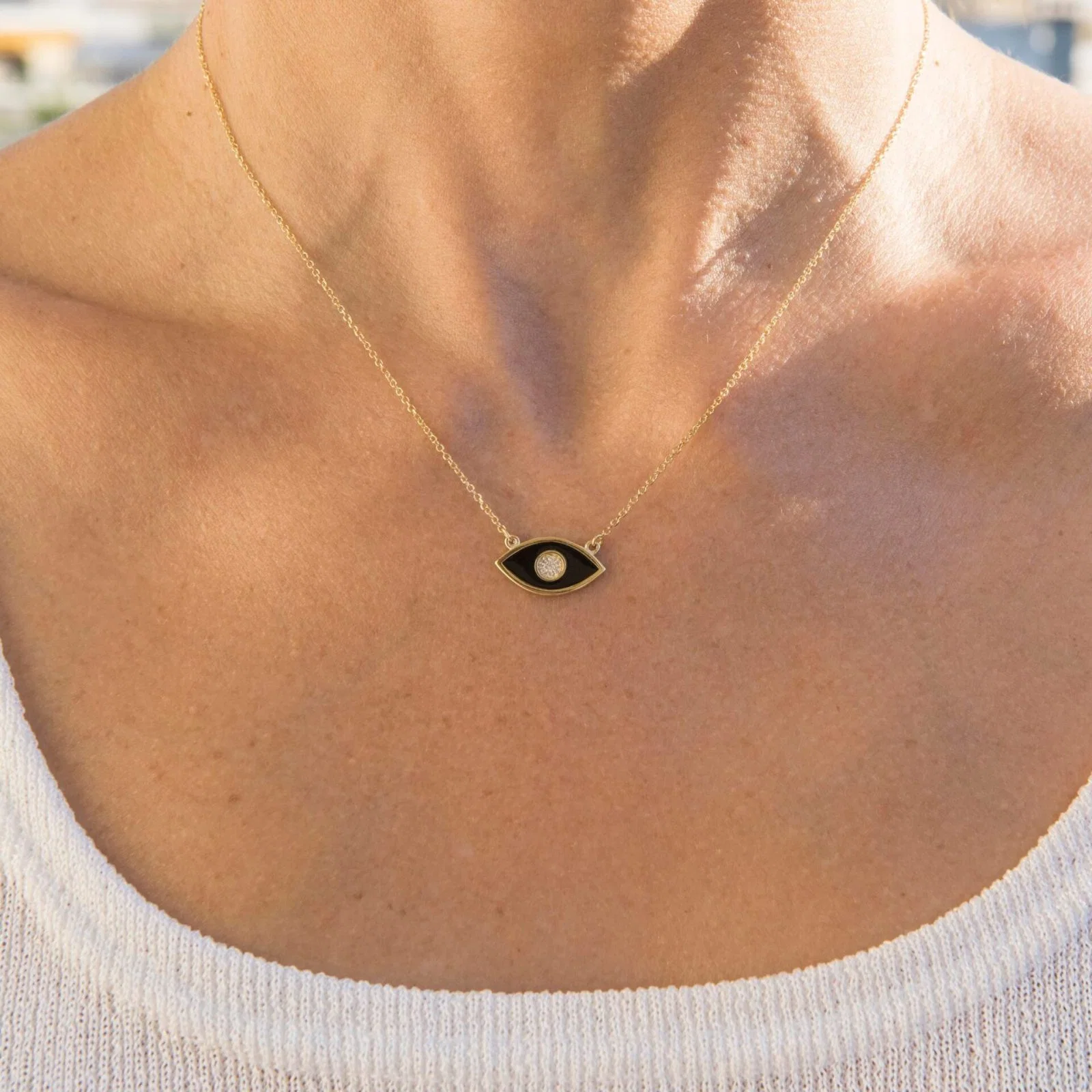 Evil Eye Chain Necklace — additional product image 5 from AntEva Crafts