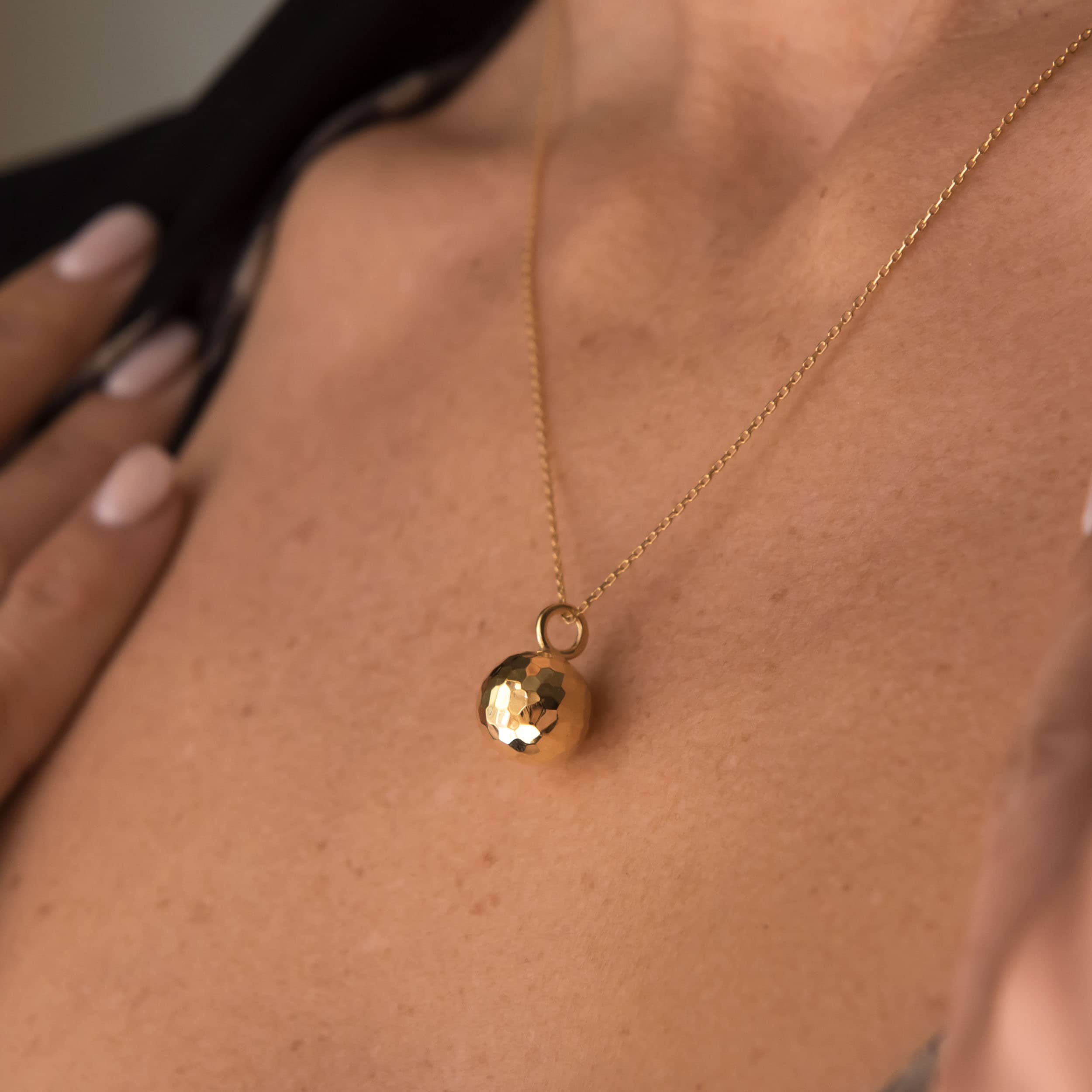 Hammered Ball Necklace — additional product image 7 from AntEva Crafts