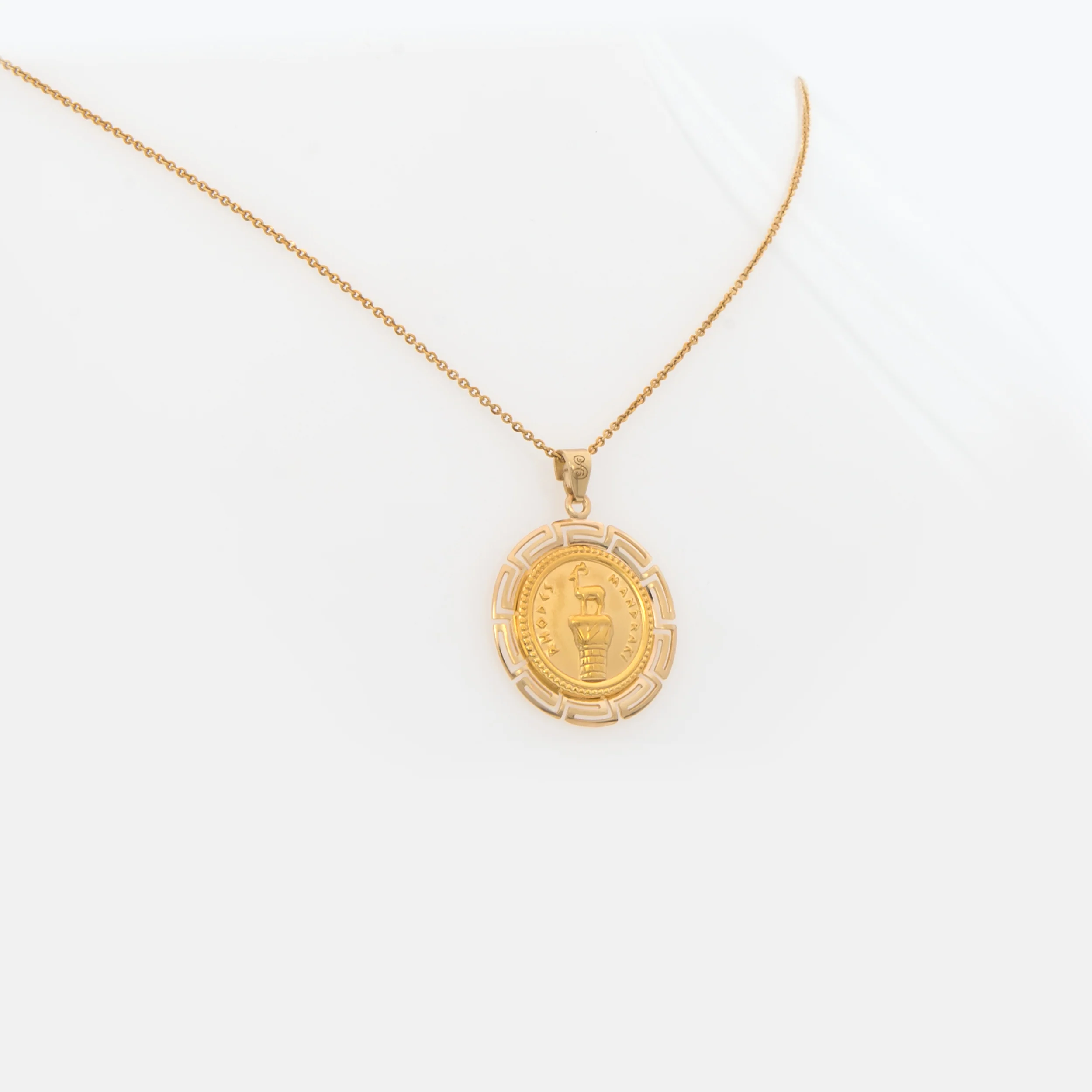 Round Rhodes Deer Meander Pendant — additional product image 3 from AntEva Crafts