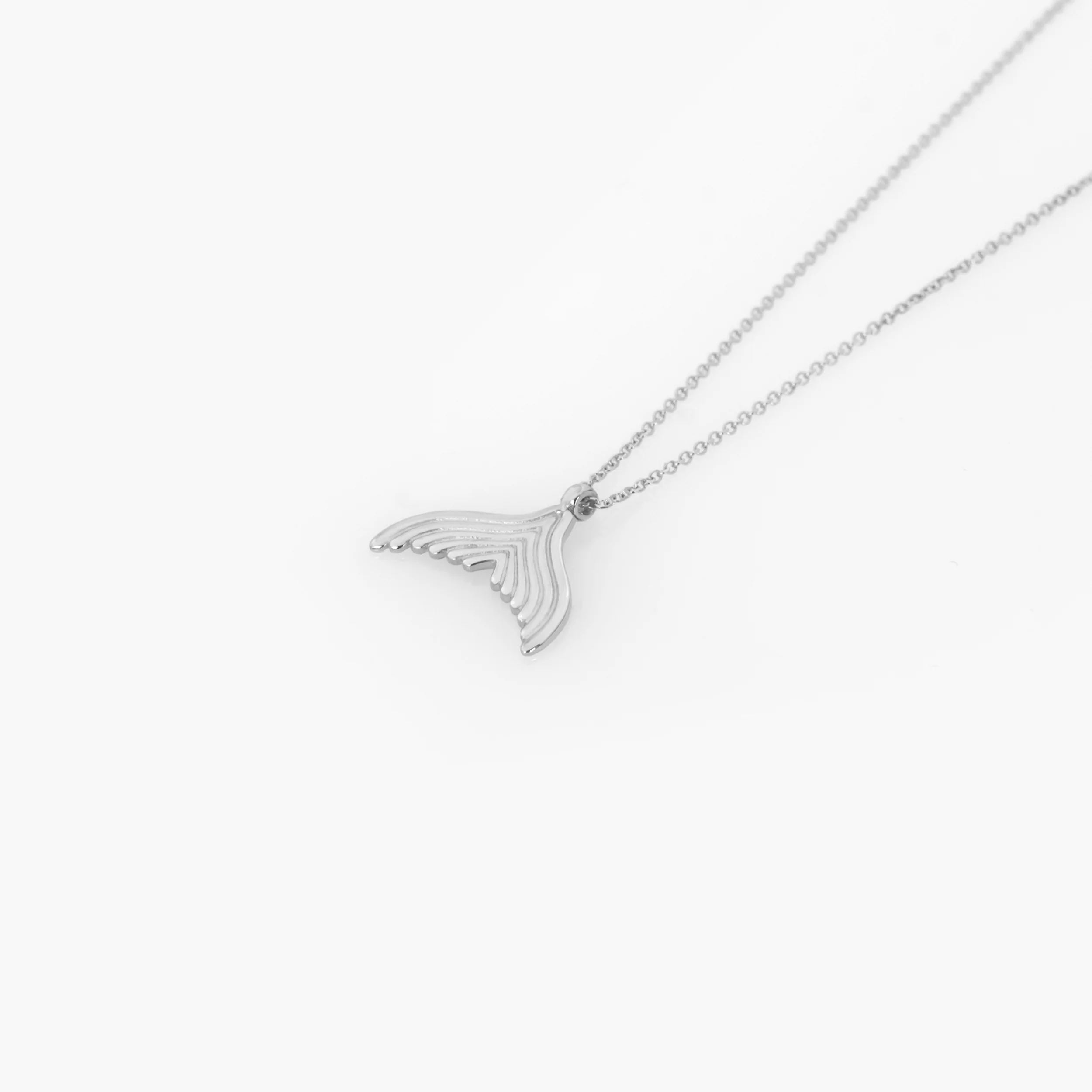 Gold Whale Tail Necklace — additional product image 5 from AntEva Crafts