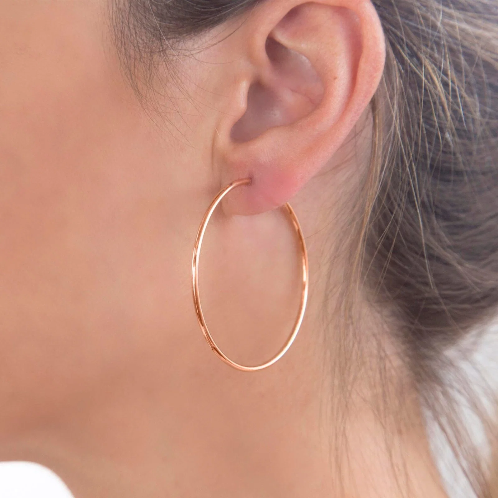Large Classic Hoop Earrings — additional product image 8 from AntEva Crafts