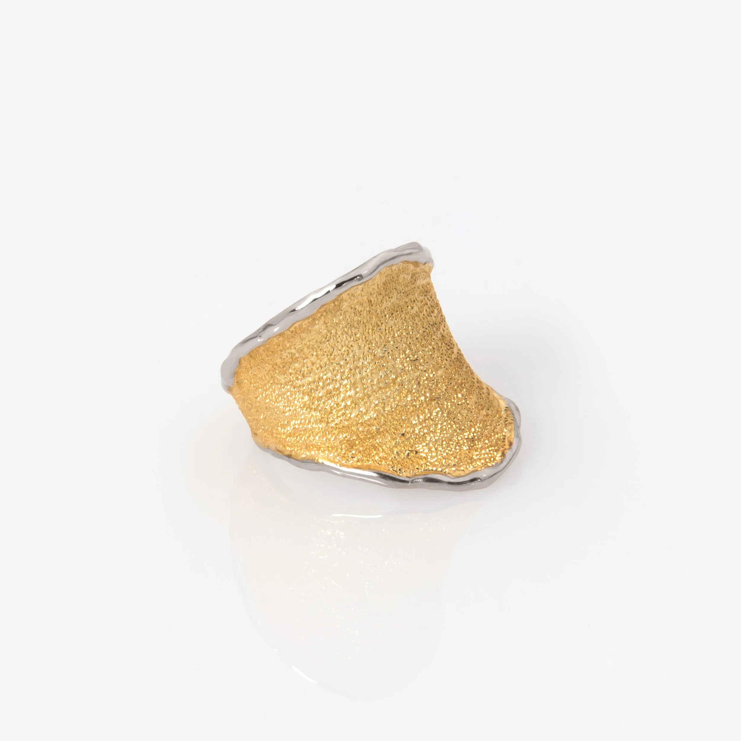 Unique Two-Tone Textured Ring — additional product image 3 from AntEva Crafts