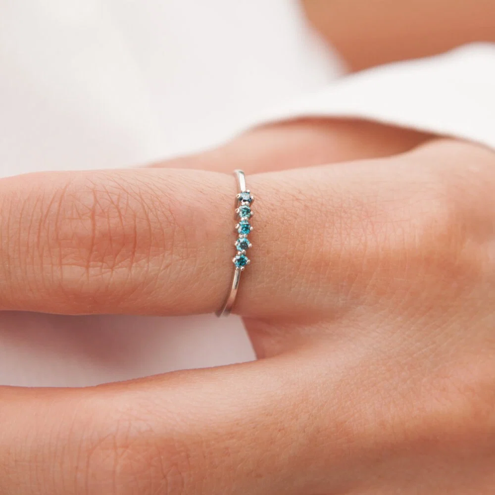 Blue Diamond Ring — additional product image 2 from AntEva Crafts