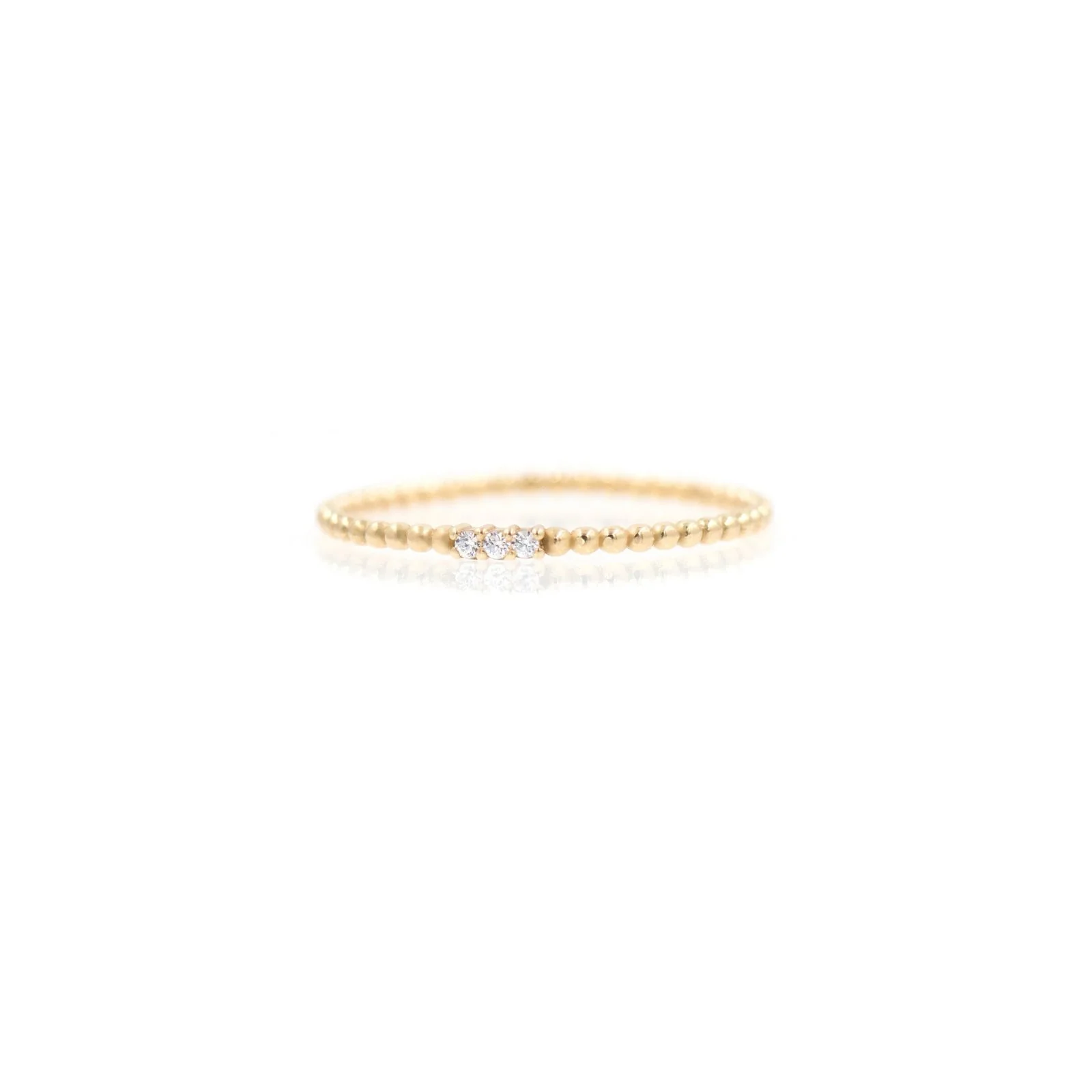 Dainty Diamond Beaded Ring — additional product image 6 from AntEva Crafts