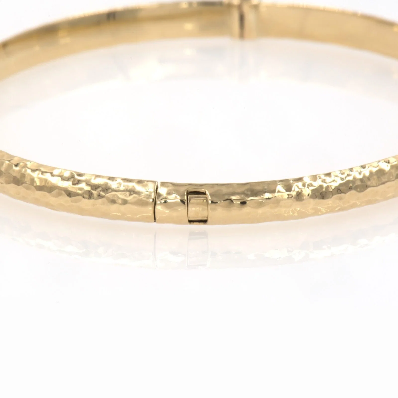 Classic Hammered Oval Bangle — additional product image 4 from AntEva Crafts