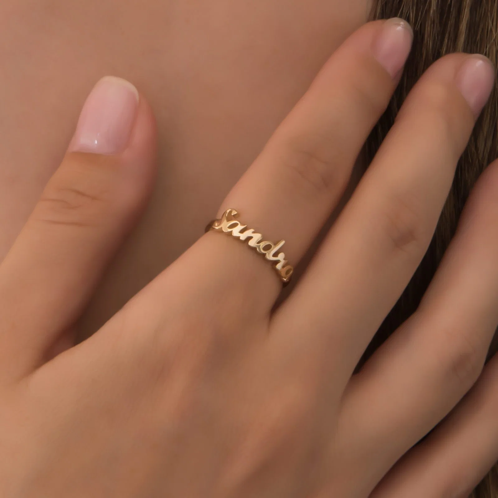 Nameplate Ring — additional product image 2 from AntEva Crafts
