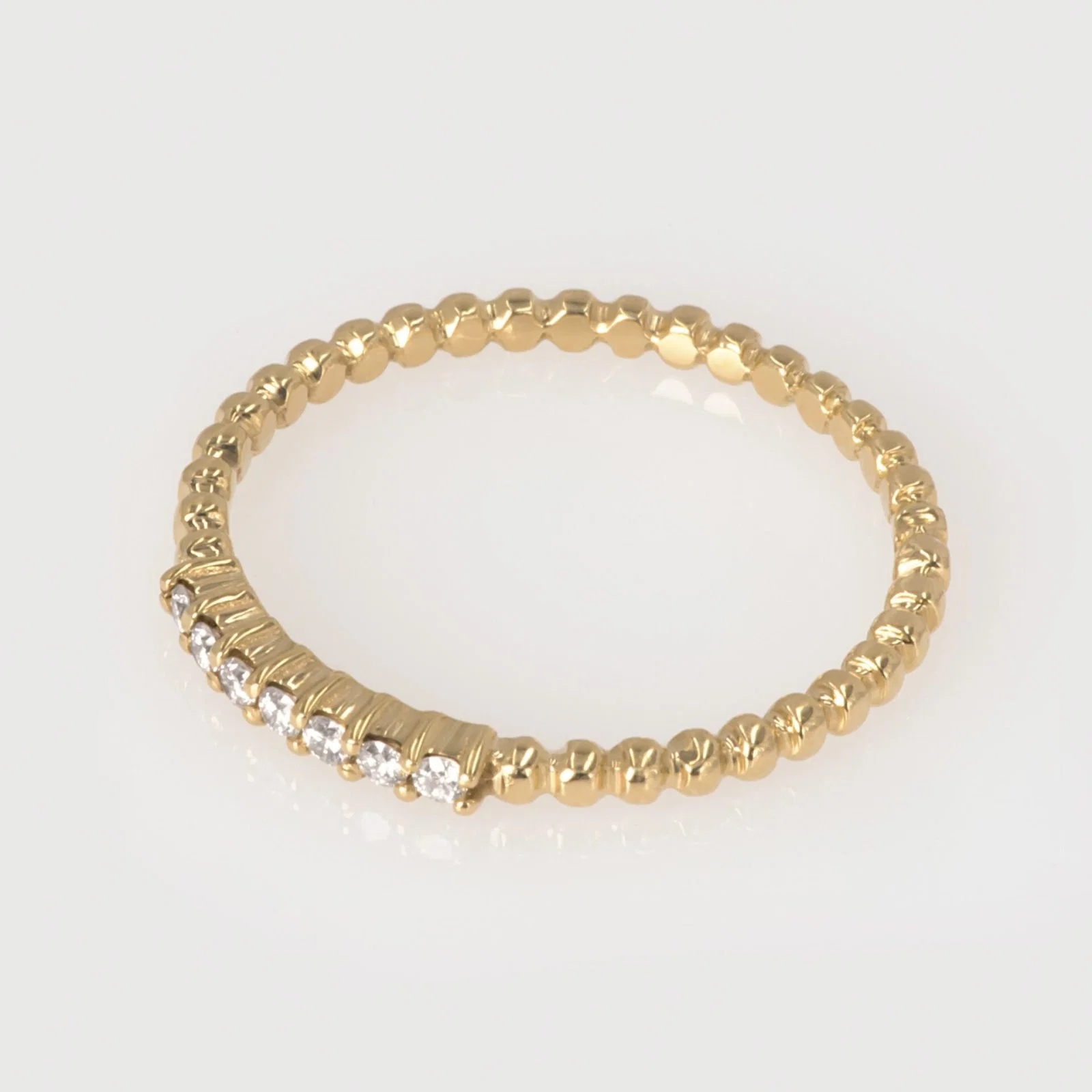 Diamond Beaded Ring 3-5-7 gems — additional product image 3 from AntEva Crafts