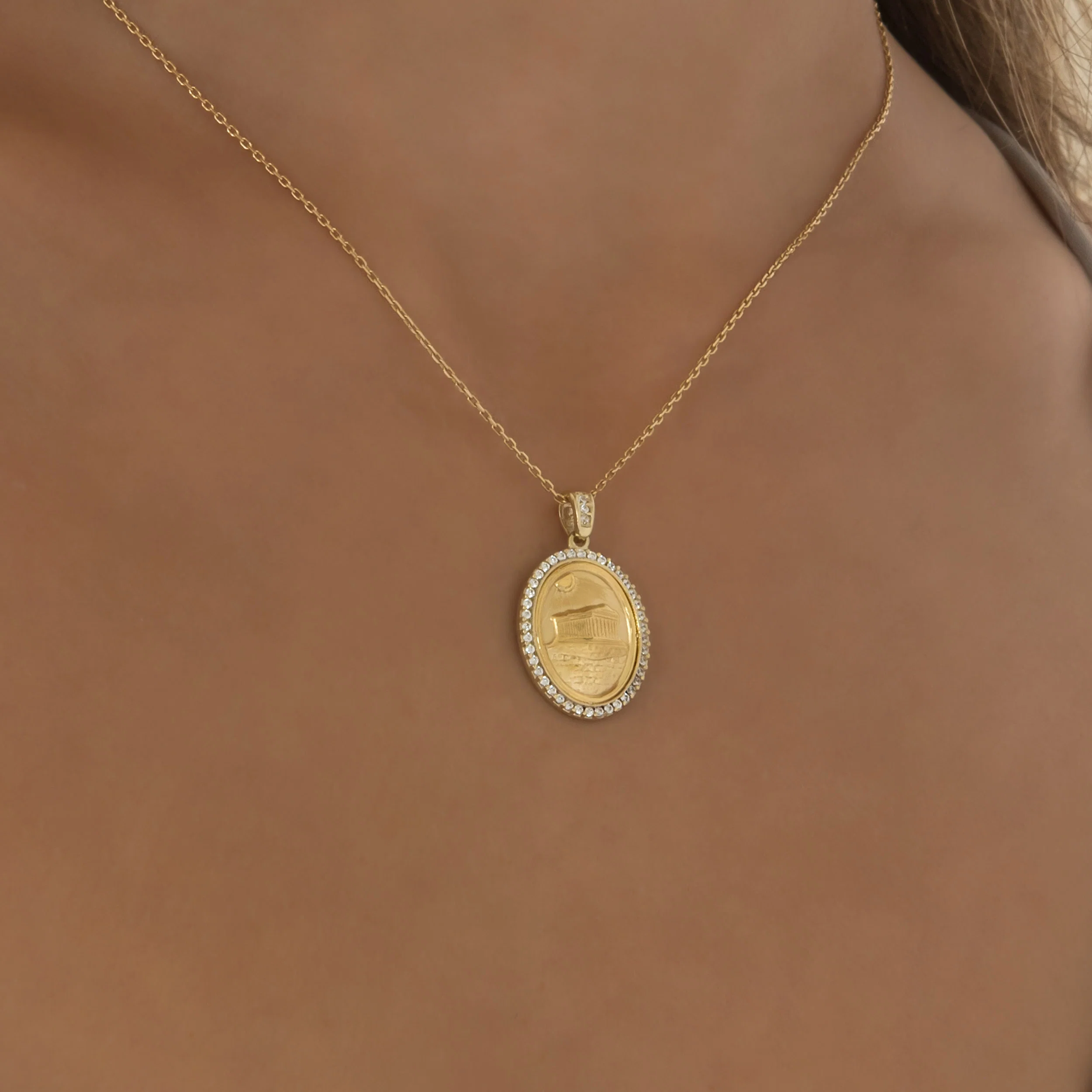 Oval Parthenon Gemstone Pendant — additional product image 2 from AntEva Crafts