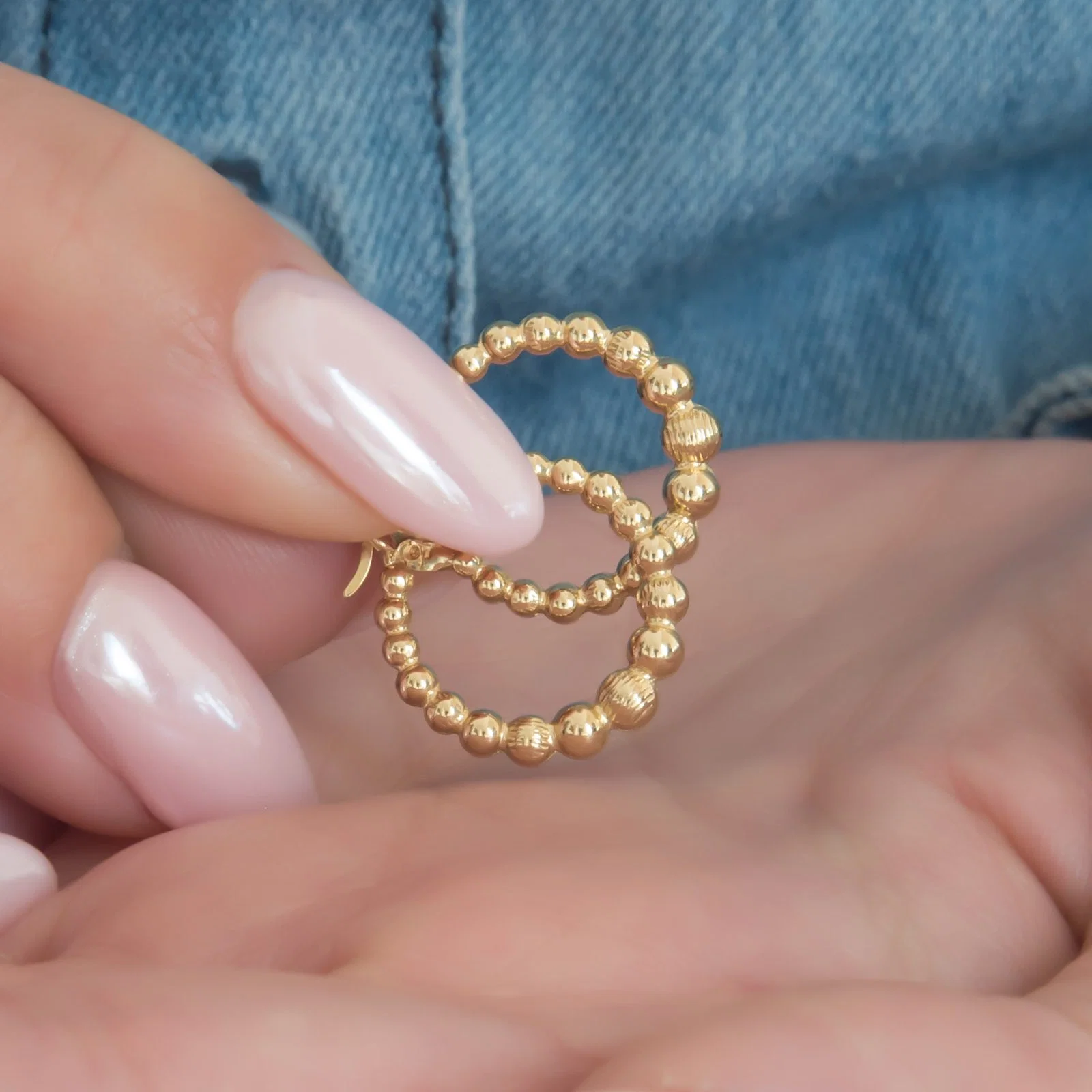 Hoop Ball Earrings — additional product image 4 from AntEva Crafts
