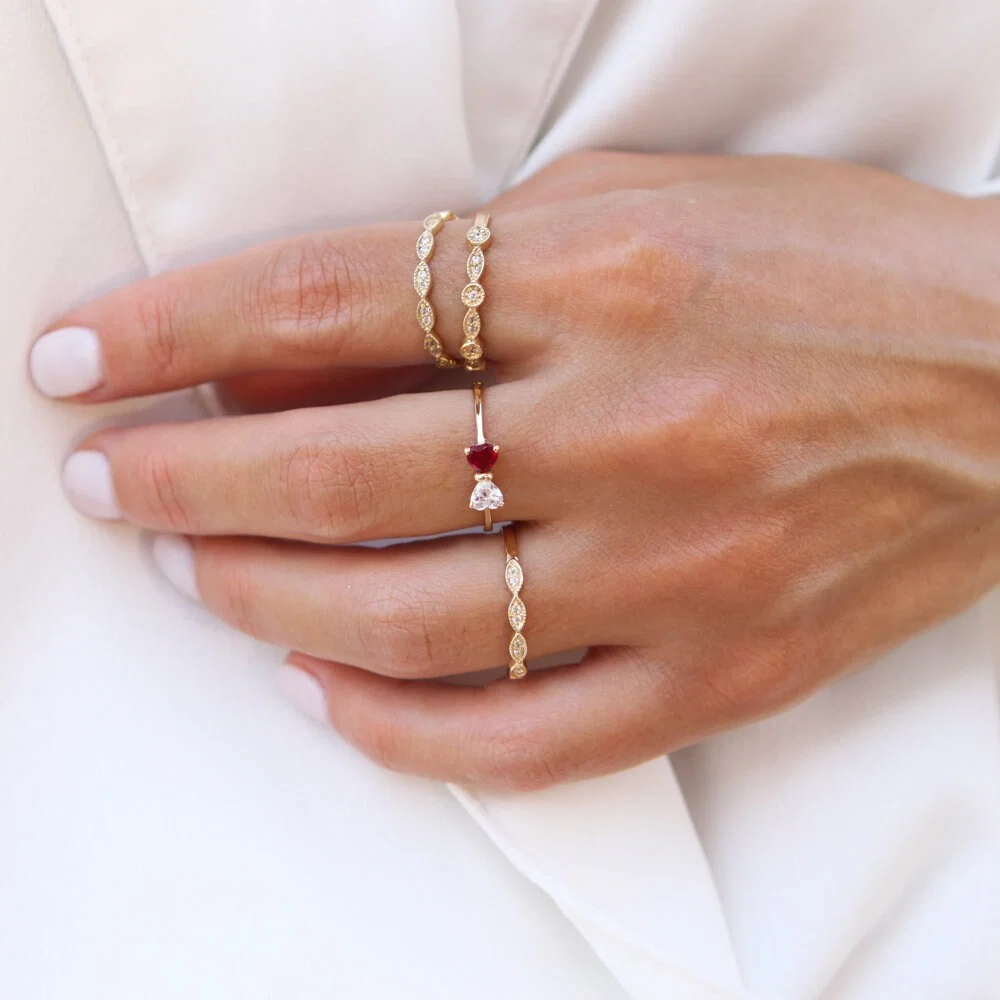 Heart Bow Ring — additional product image 2 from AntEva Crafts