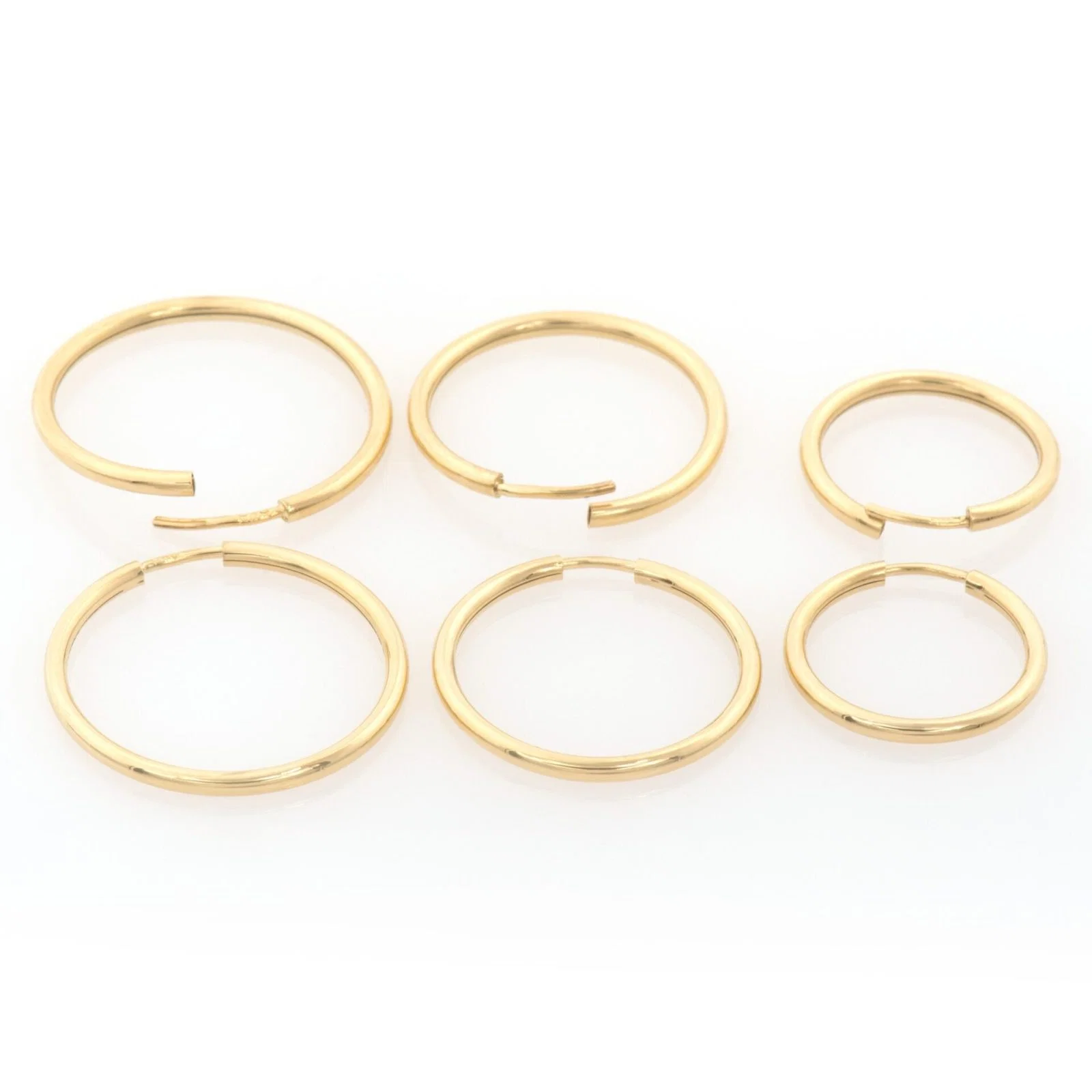 Classic Hoop Earrings in 3 Sizes — additional product image 3 from AntEva Crafts