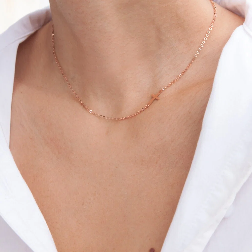 Cross Chain Necklace — additional product image 2 from AntEva Crafts