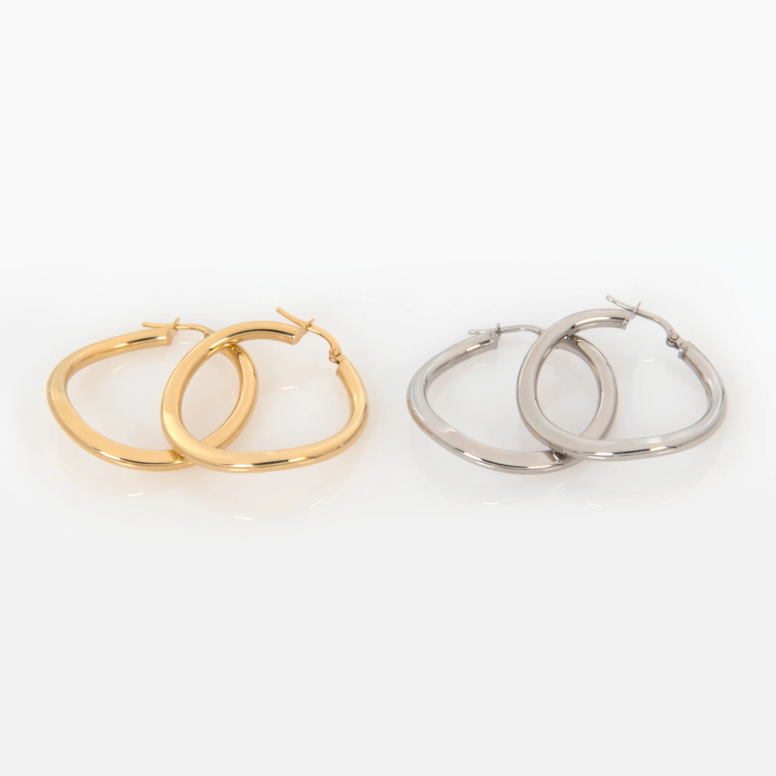 Wavy Round Hoop Earrings — additional product image 8 from AntEva Crafts