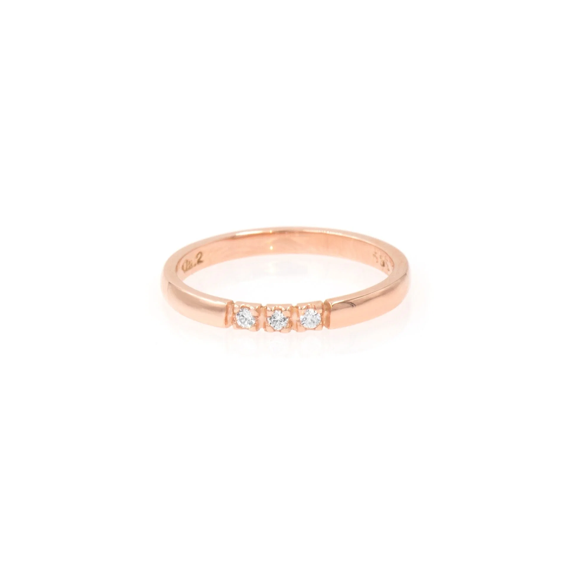 Diamond Wedding Band 2.5mm — additional product image 8 from AntEva Crafts