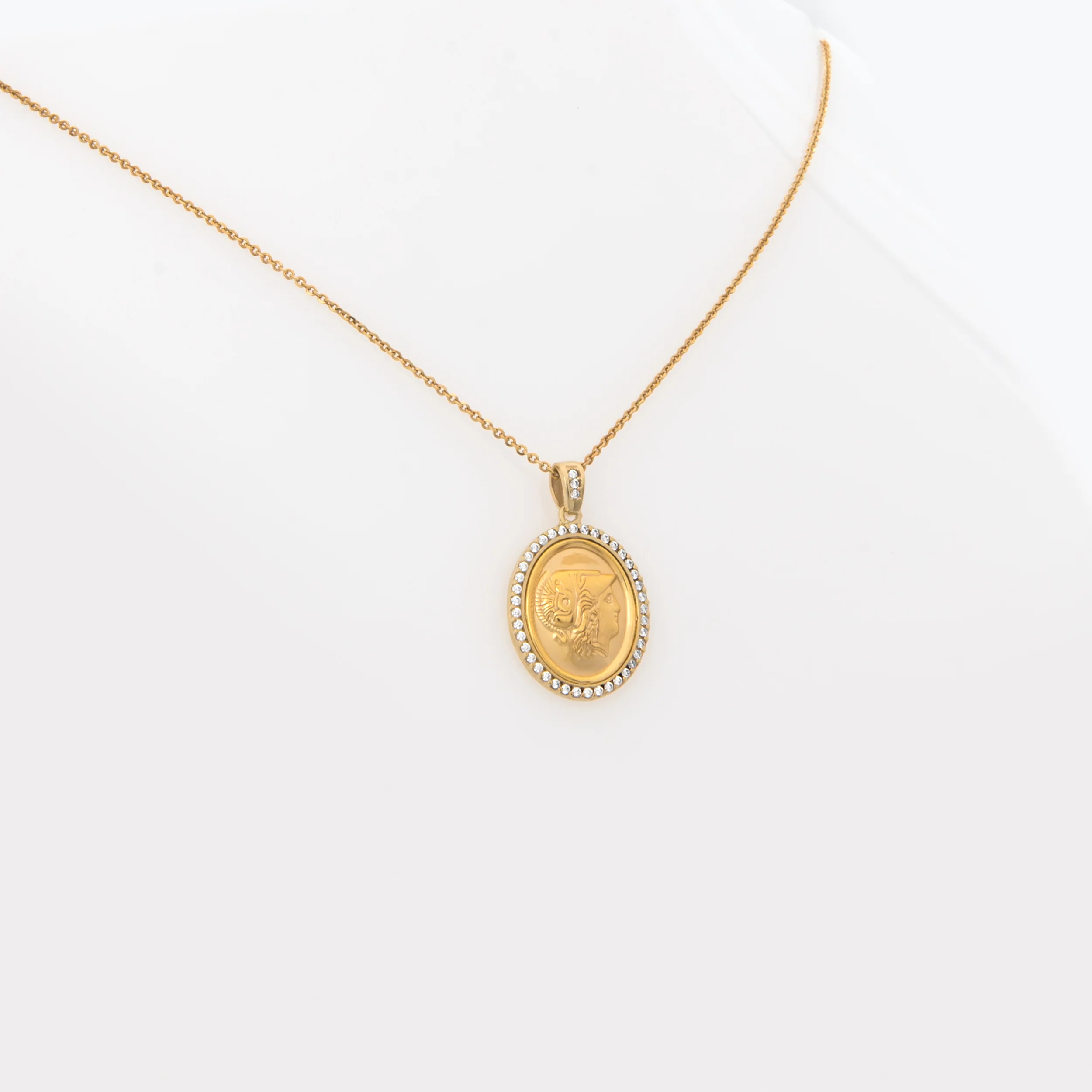 Oval Athena Gemstone Pendant — additional product image 3 from AntEva Crafts