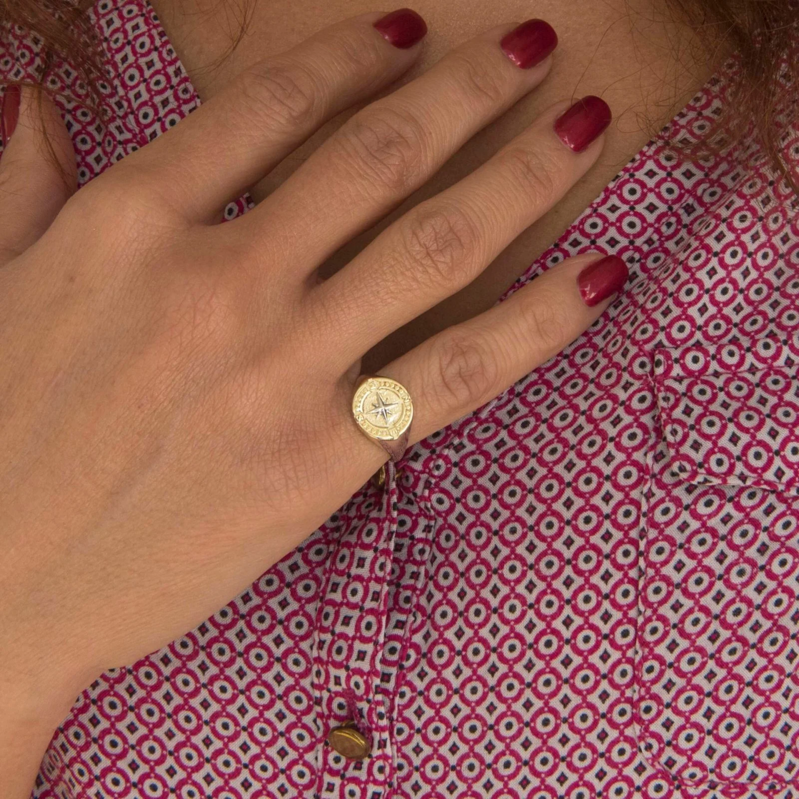 Compass Signet Ring — additional product image 2 from AntEva Crafts