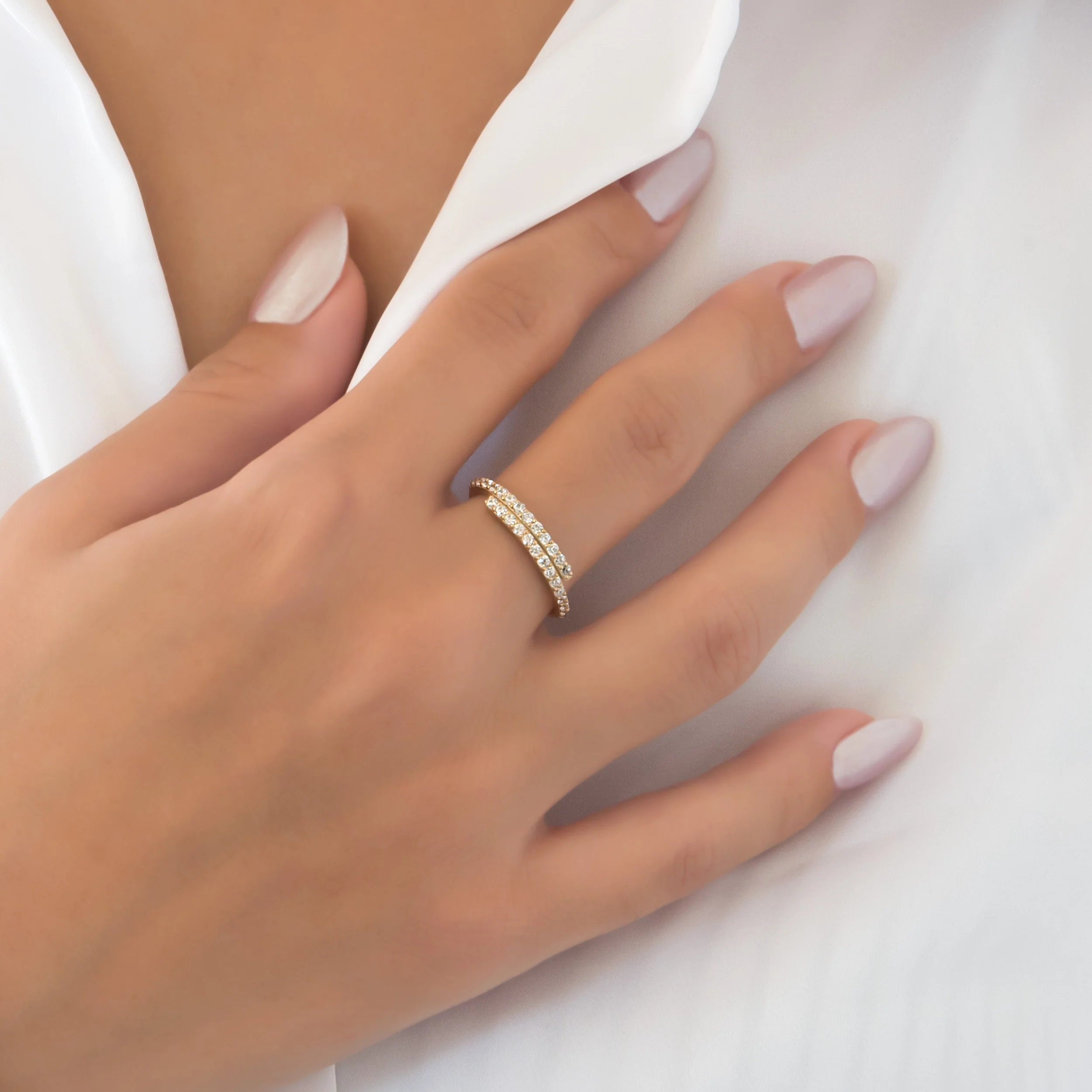 Bypass Gemstone Ring — additional product image 4 from AntEva Crafts