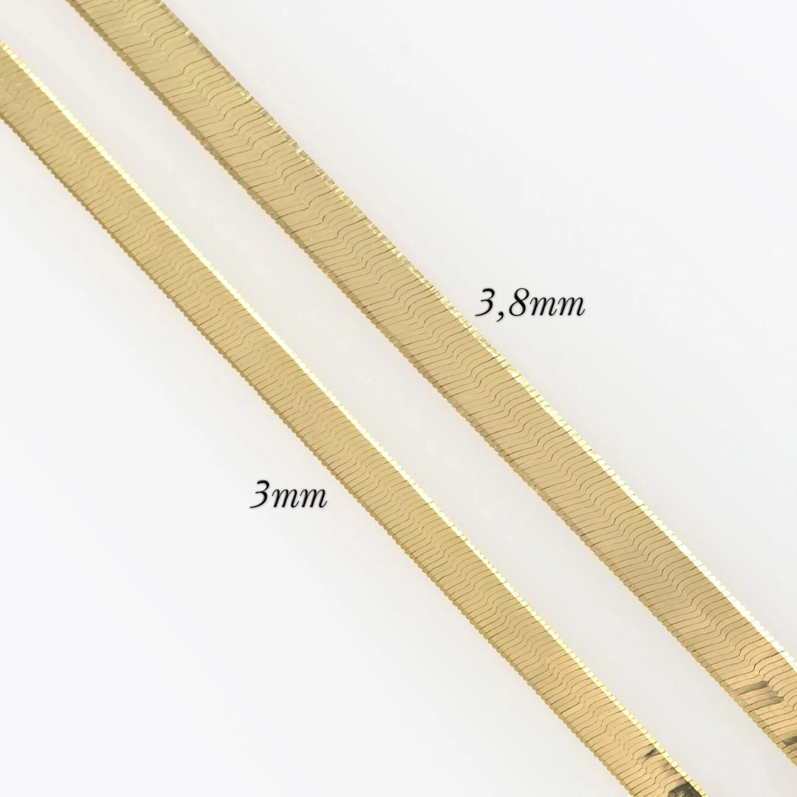 Herringbone Snake Chain 3mm — additional product image 7 from AntEva Crafts