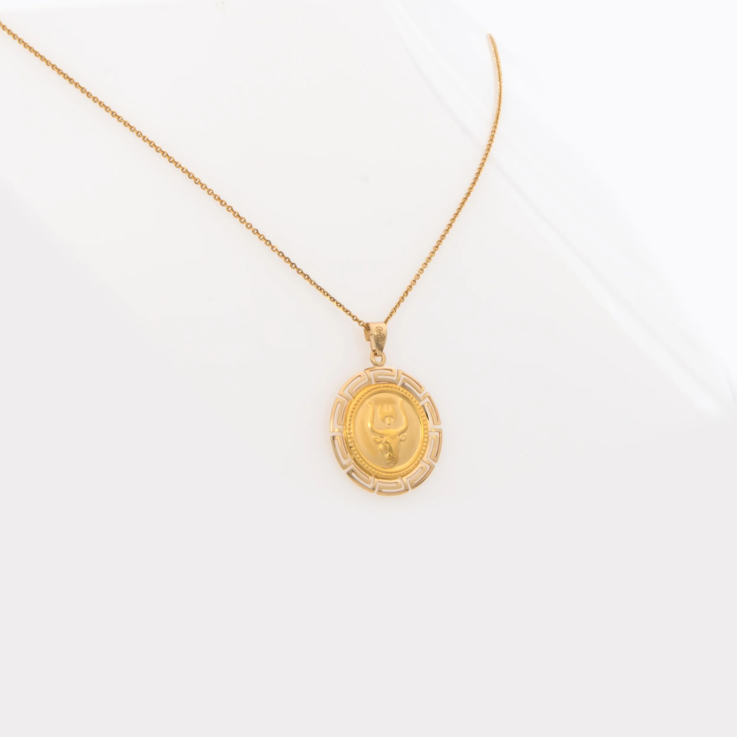 Round Minotaur Meander Pendant — additional product image 3 from AntEva Crafts