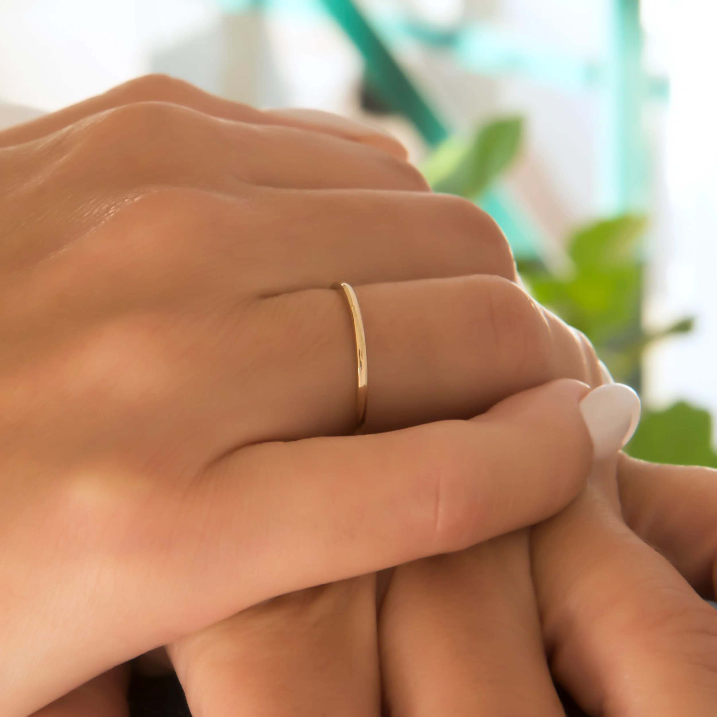 Plain Wedding Band 1.2mm — additional product image 5 from AntEva Crafts