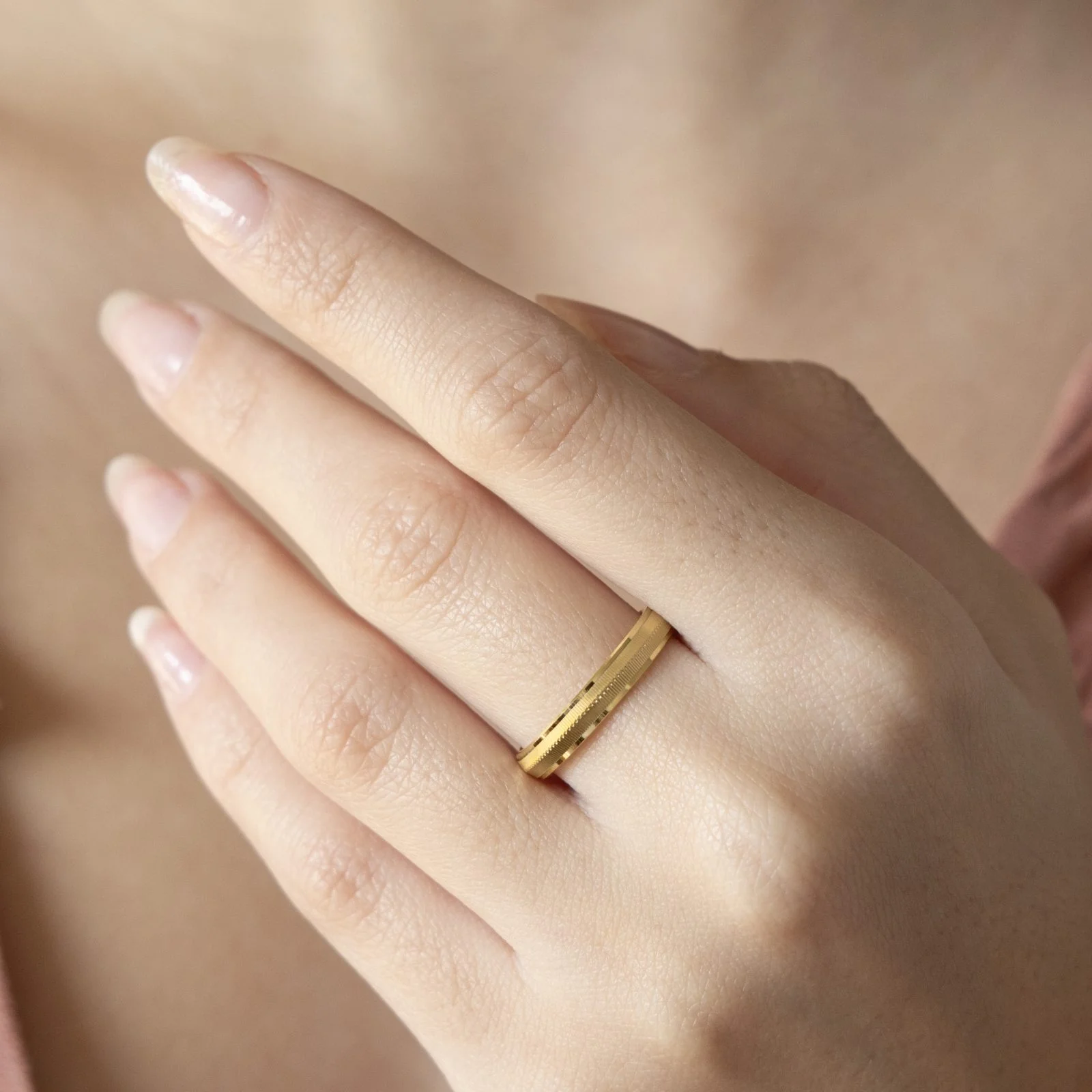 Milgrain Classic Wedding Band — additional product image 2 from AntEva Crafts