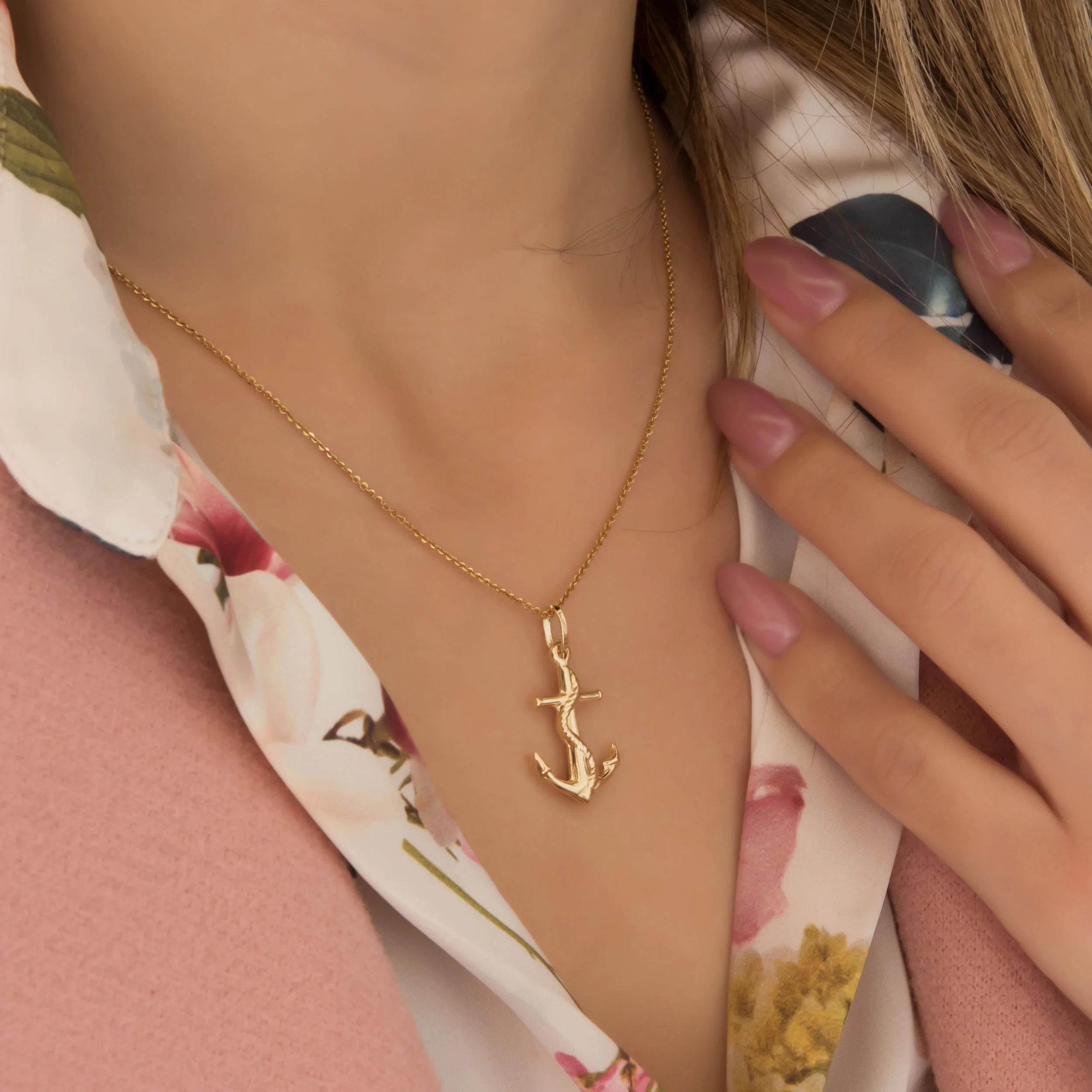 Bold Anchor Pendant Necklace — additional product image 3 from AntEva Crafts